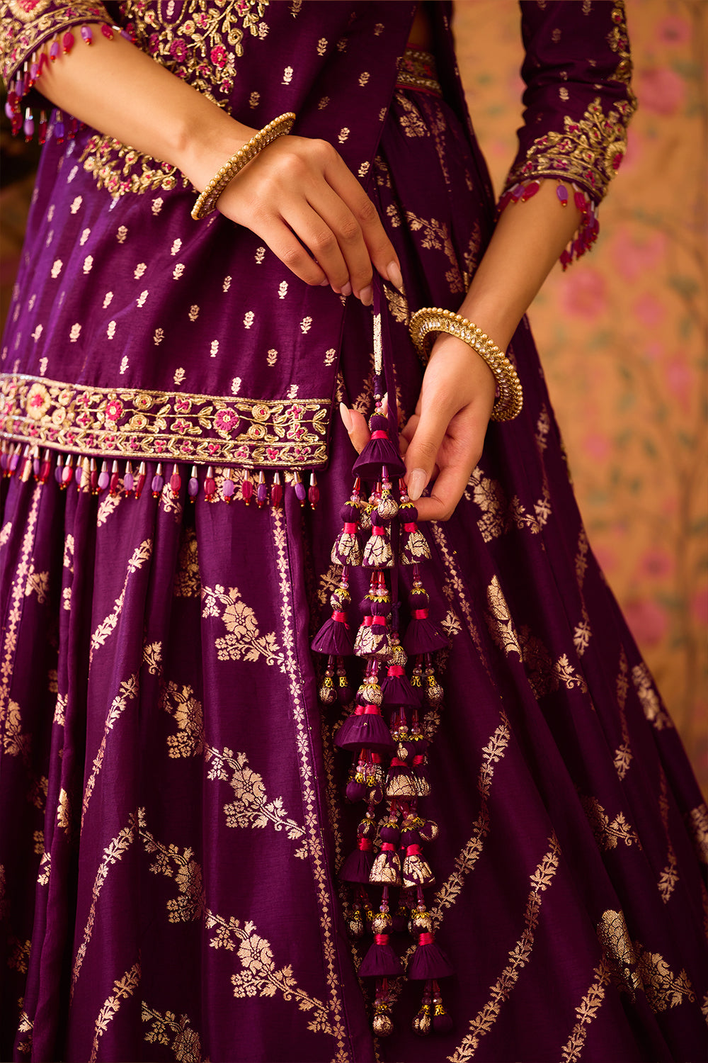 Phlox Purple Choli Lehenga Set