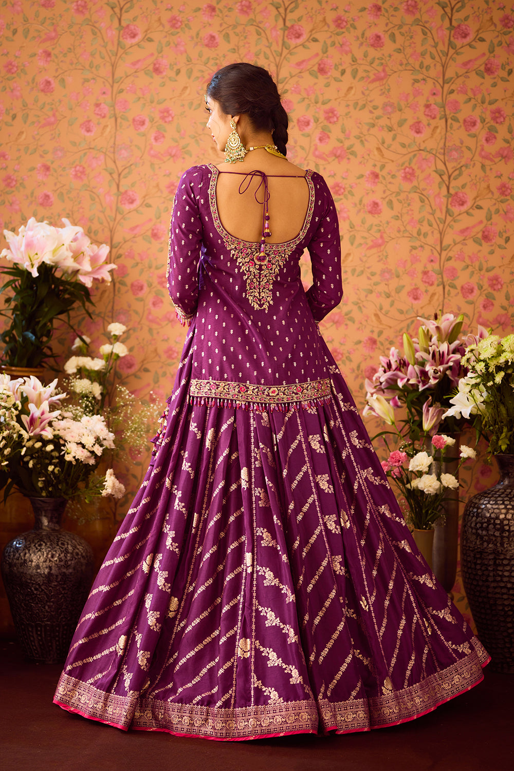 Phlox Purple Choli Lehenga Set