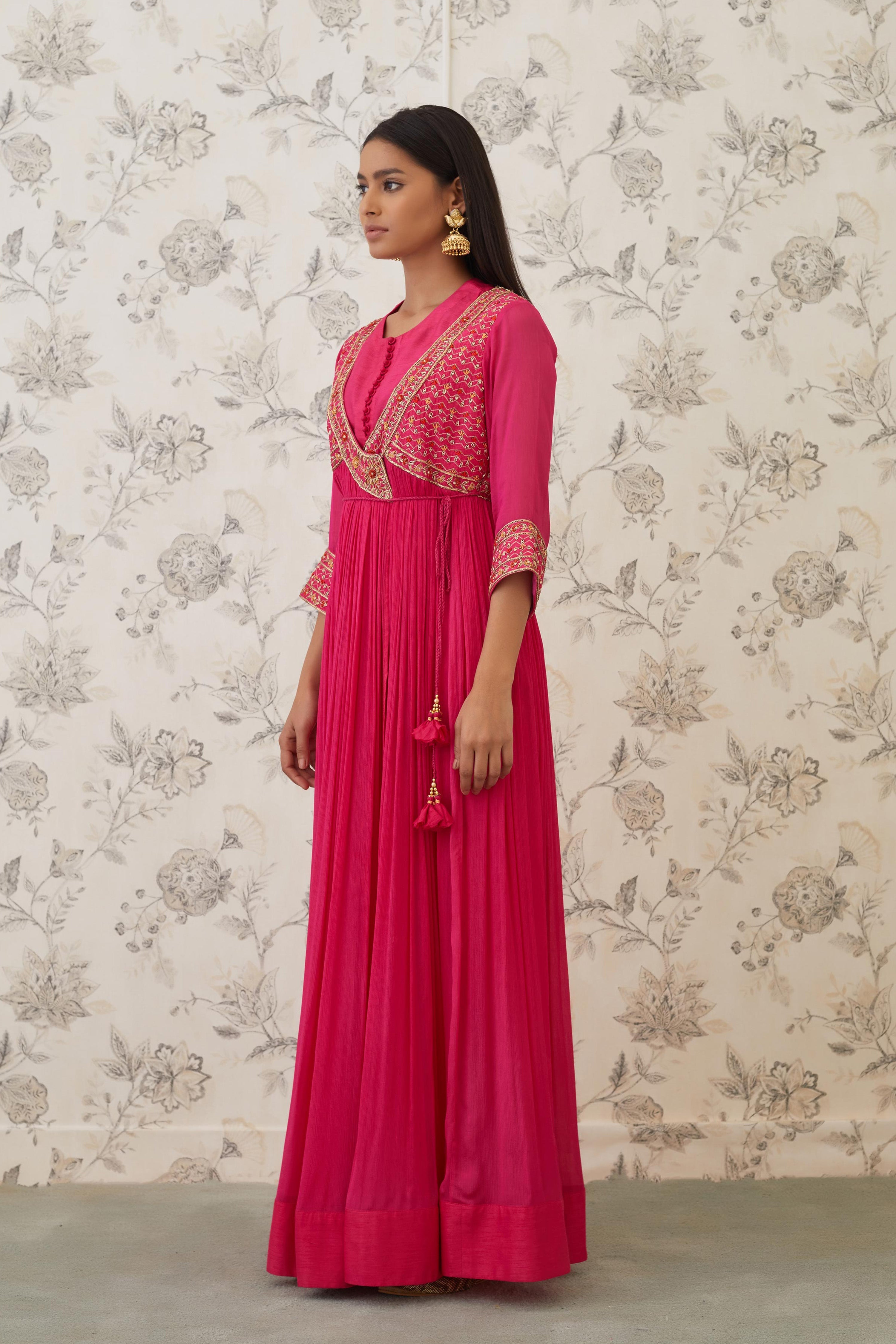 Hot Pink Angrakha Set