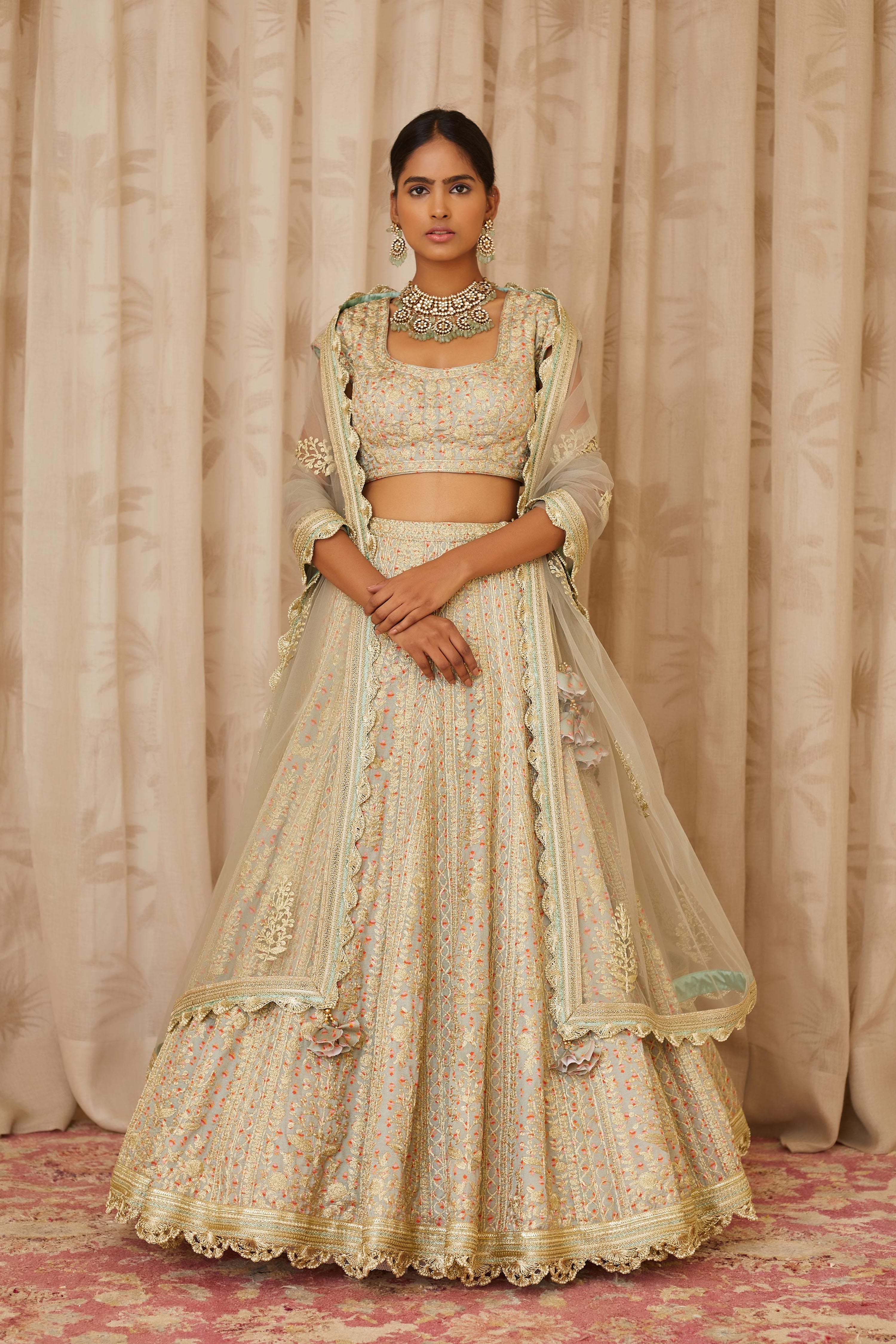 Silver Grey Lehenga Set