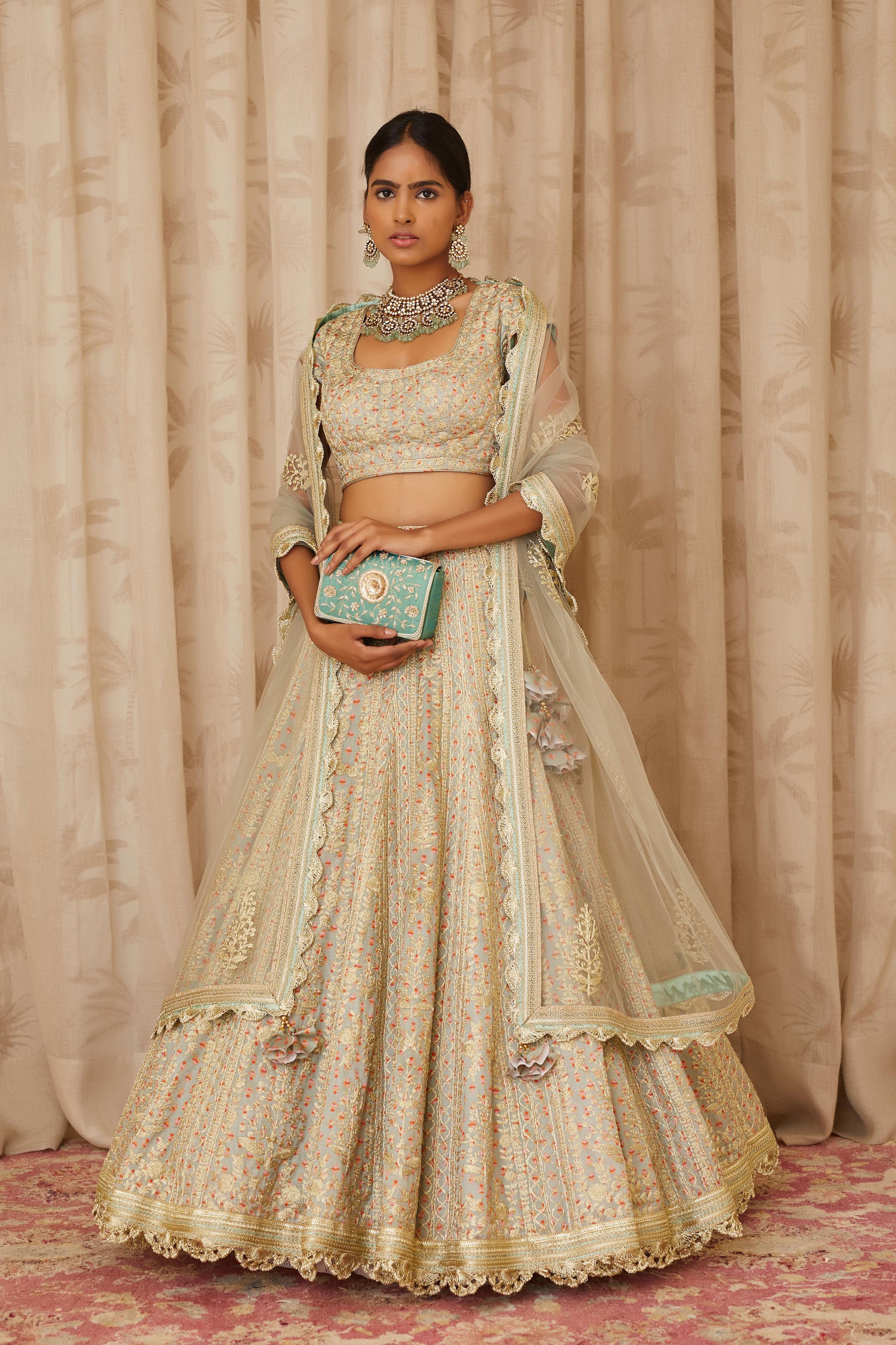 Silver Grey Lehenga Set