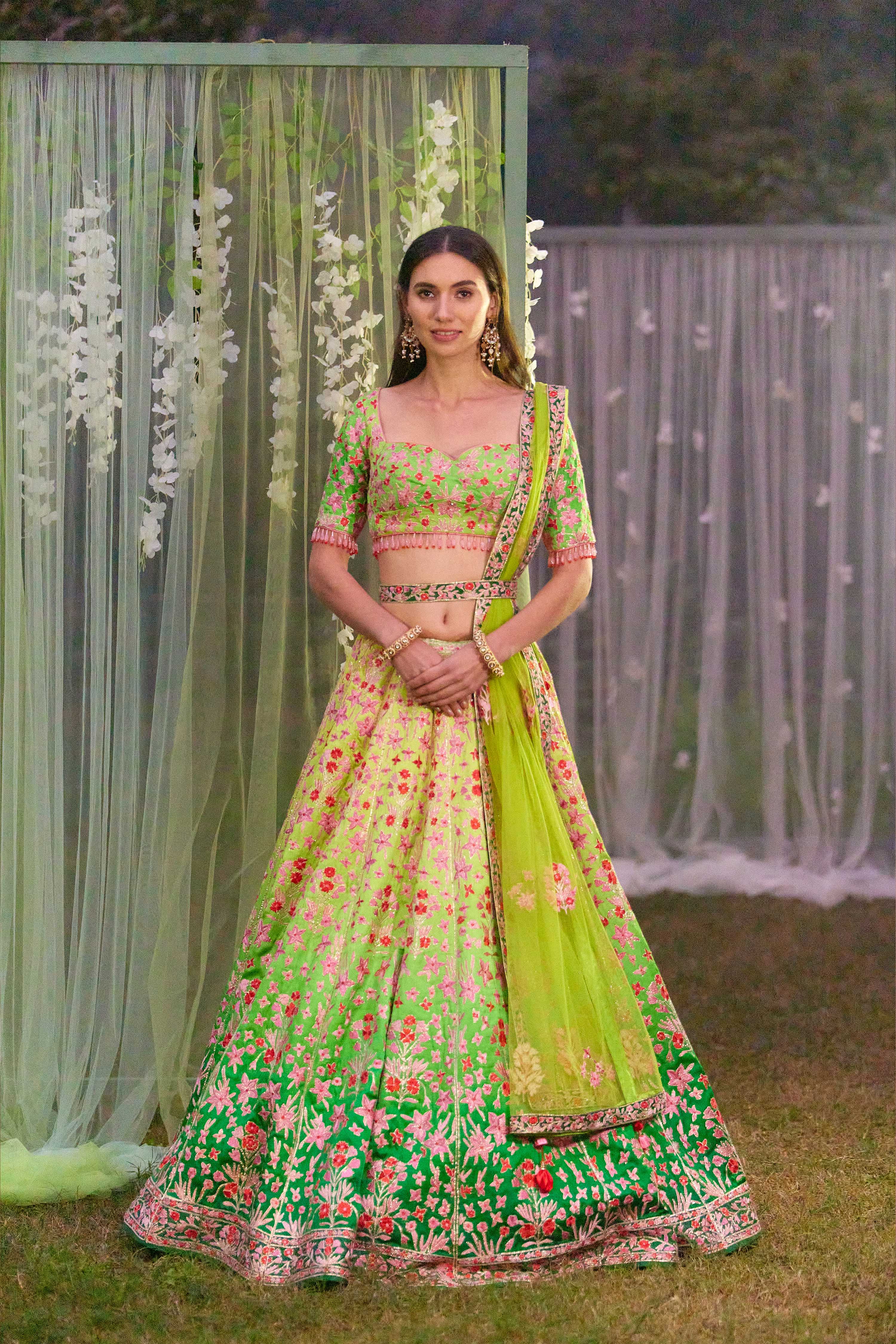 Green Lehenga Set
