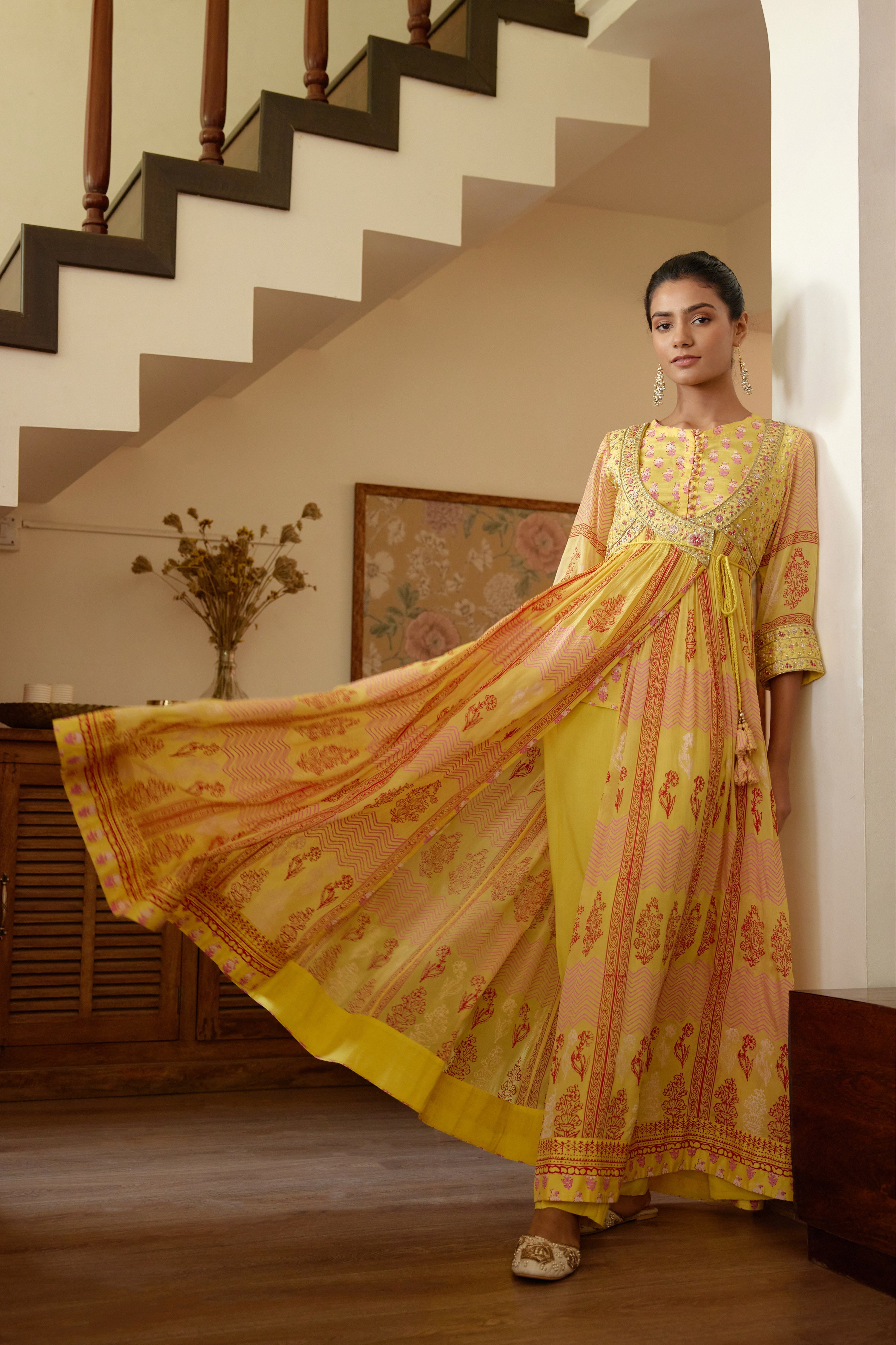 Yellow Angrakha Set