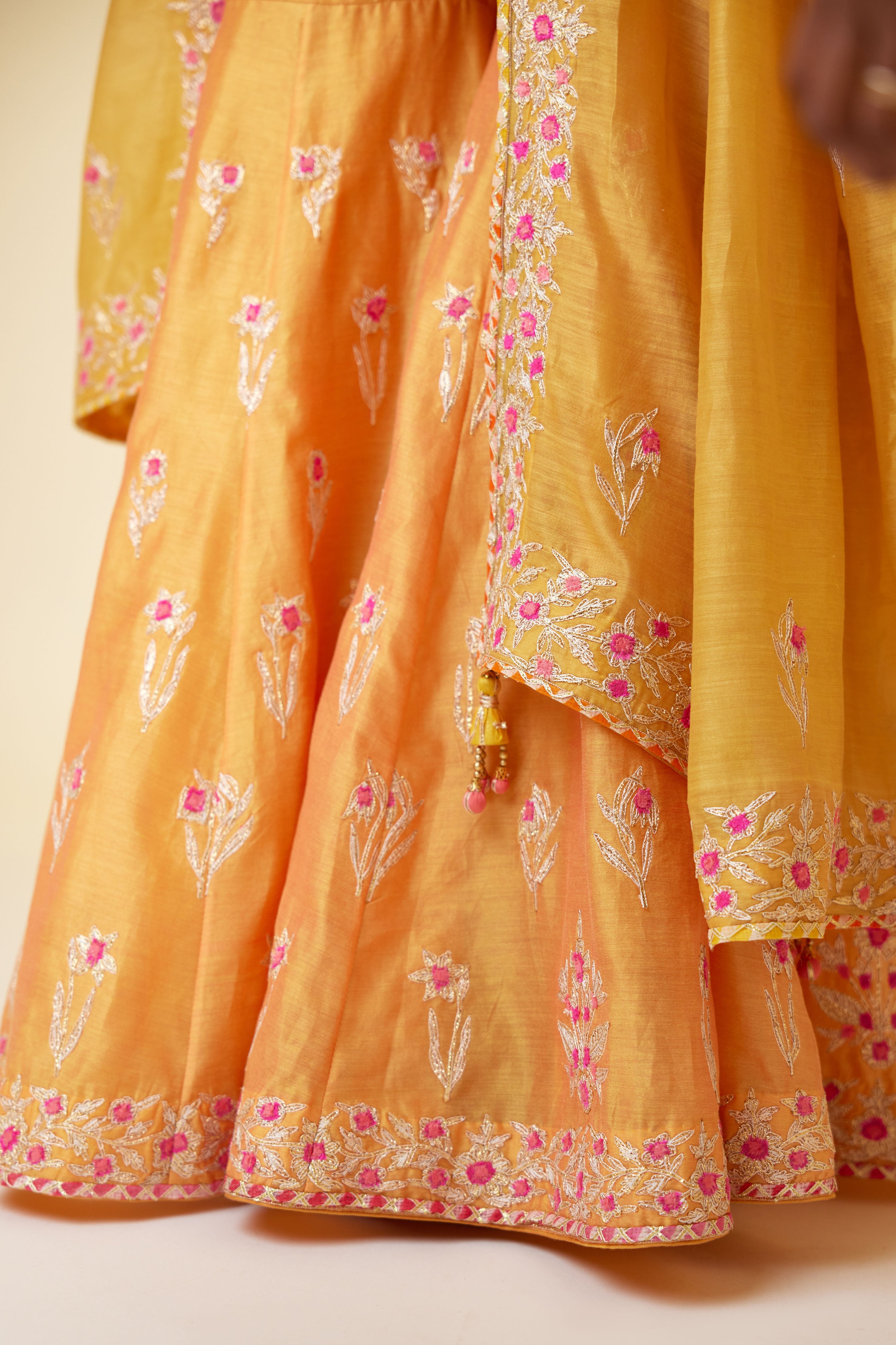 Saffron Orange Sharara Set