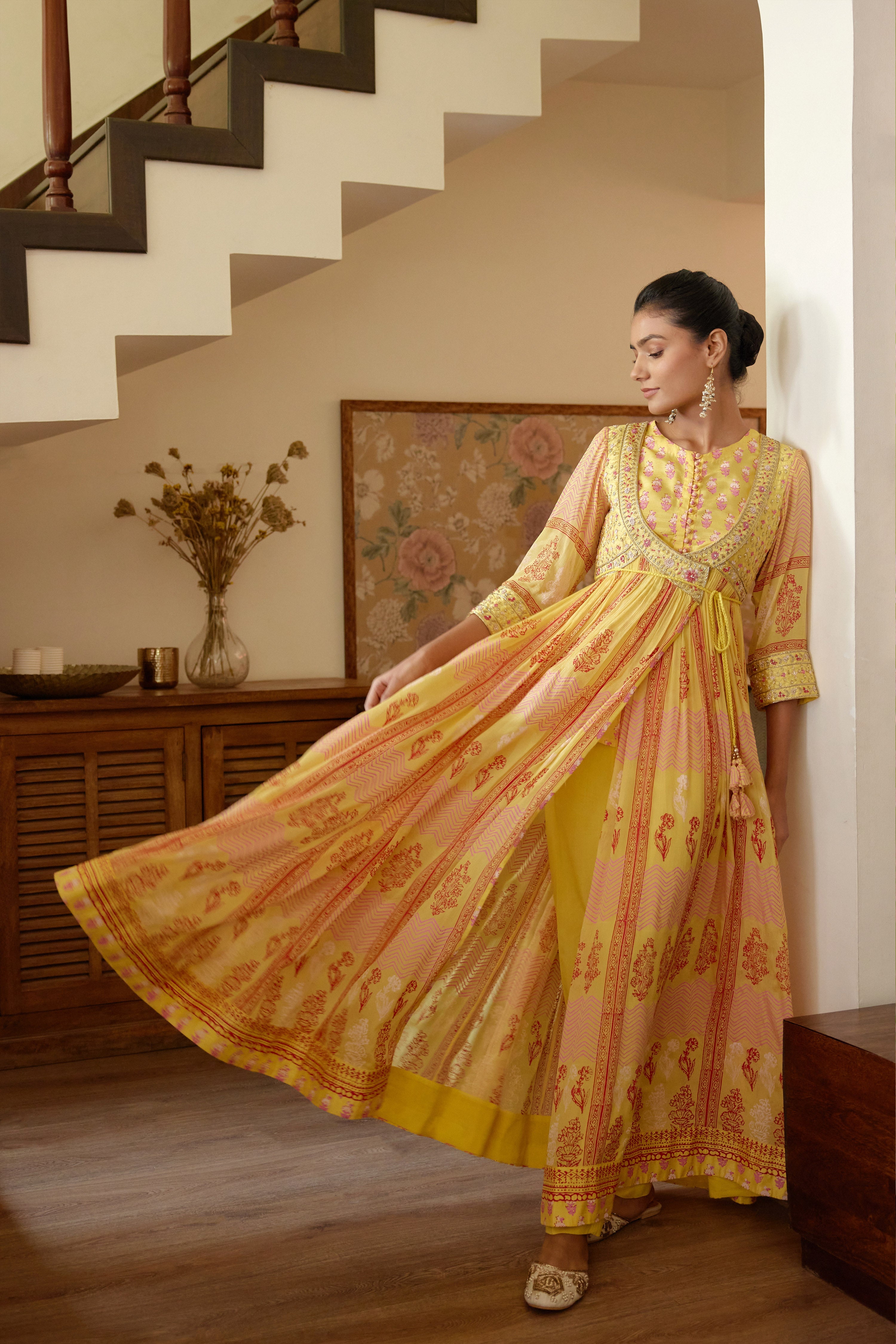 Yellow Angrakha Set