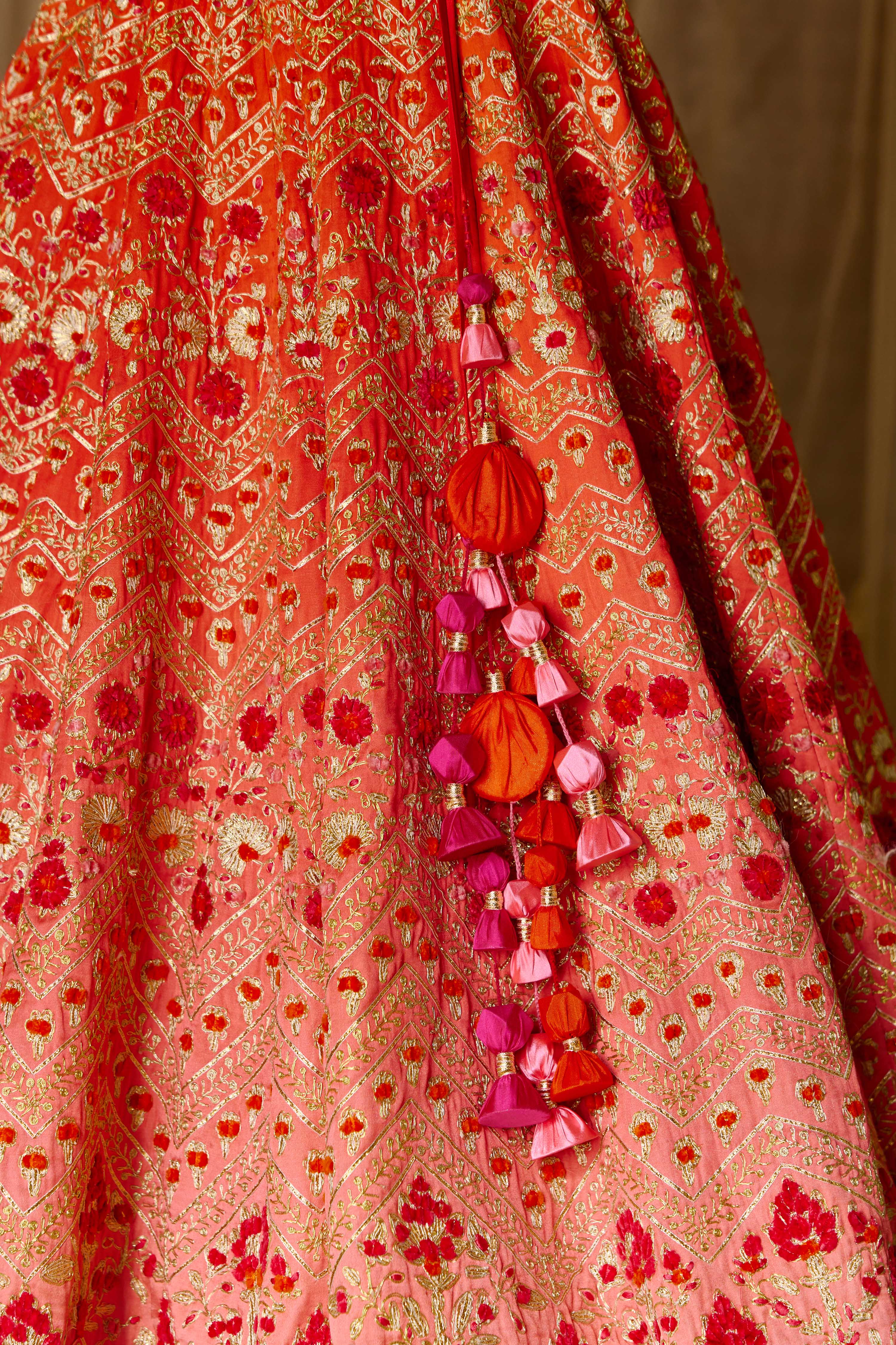 Orange-Red Lehenga Set
