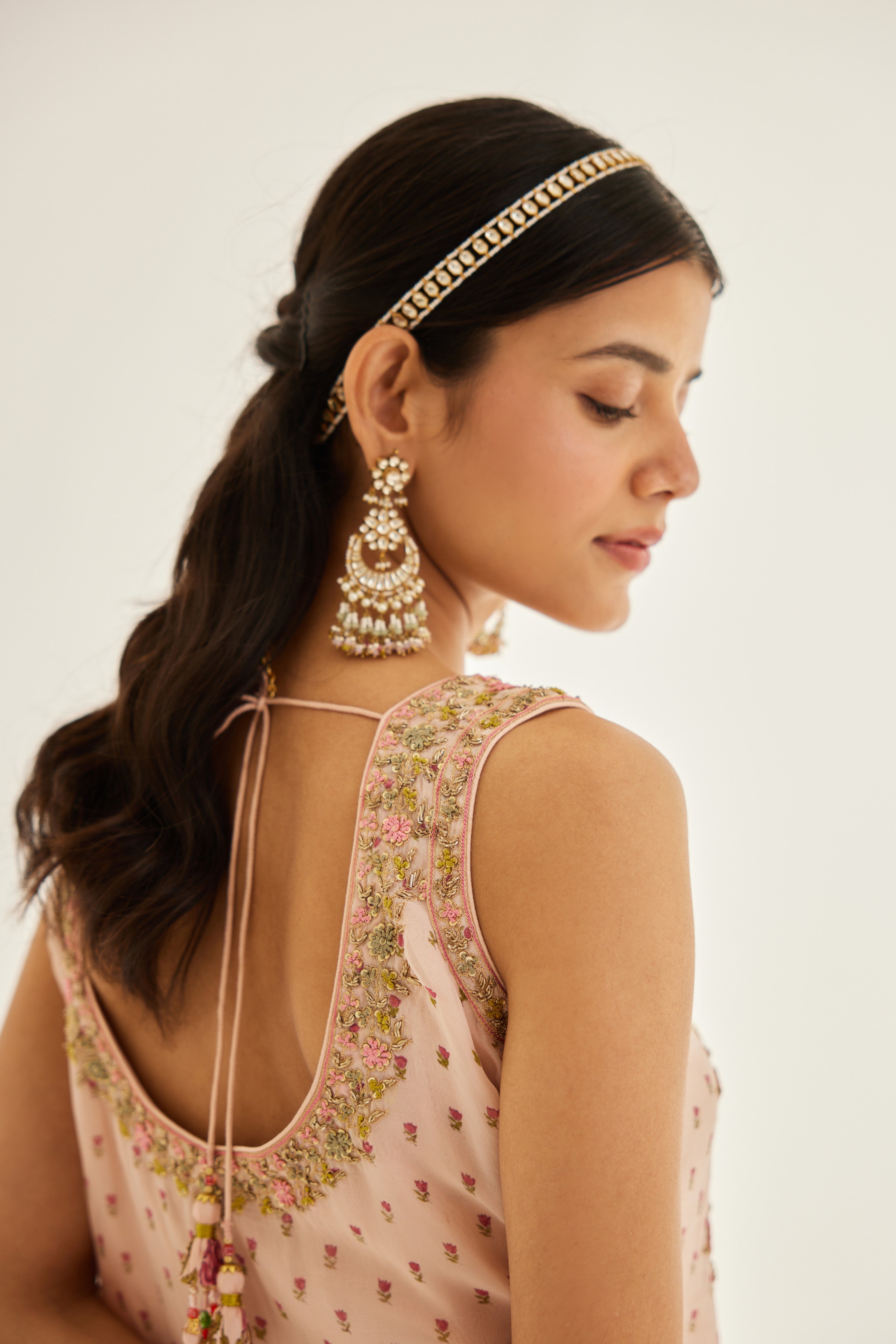 Shell Pink Sharara Set