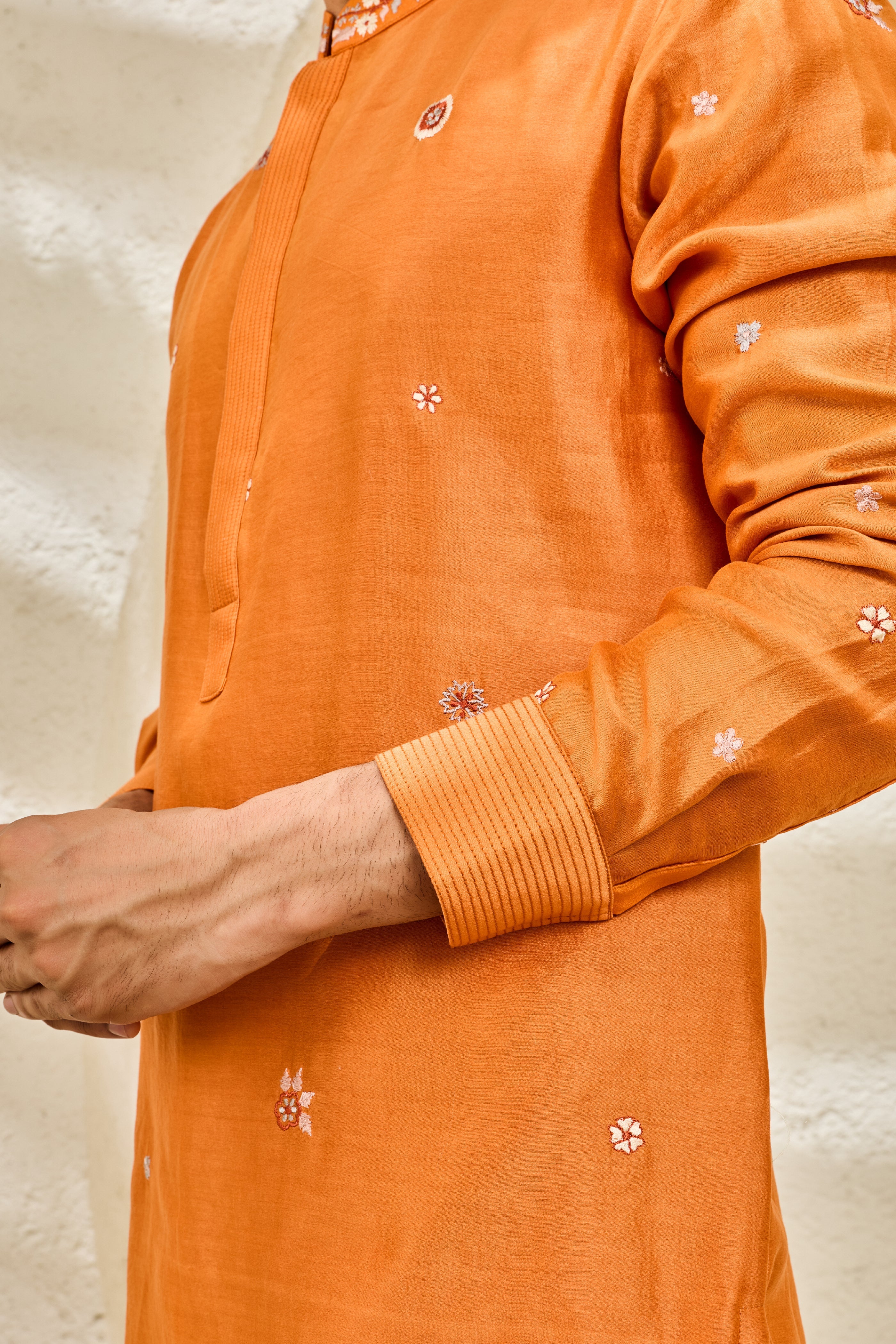 Burnt Orange Bloom Waistcoat Set
