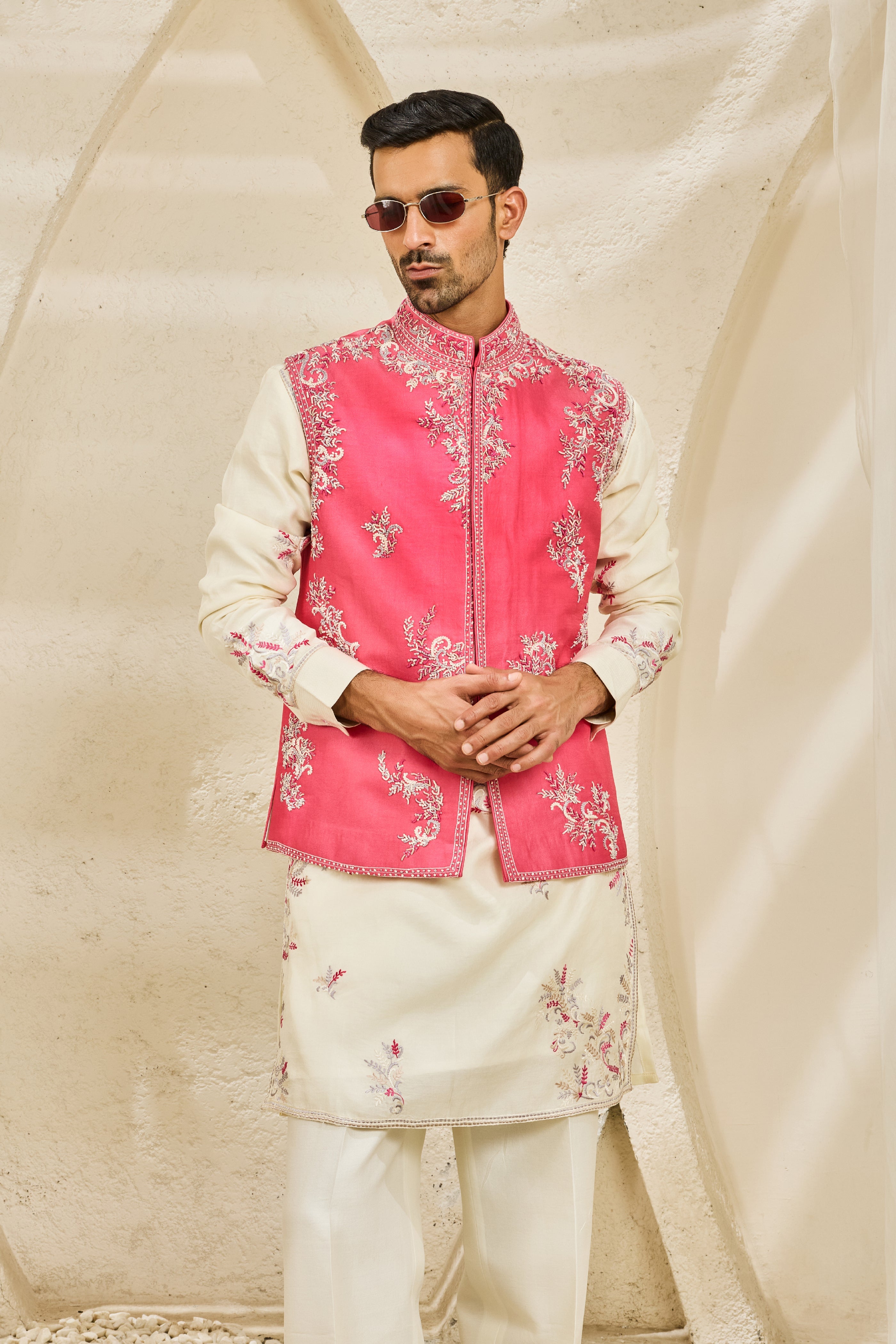 Gulabi Bagh Waistcoat Set