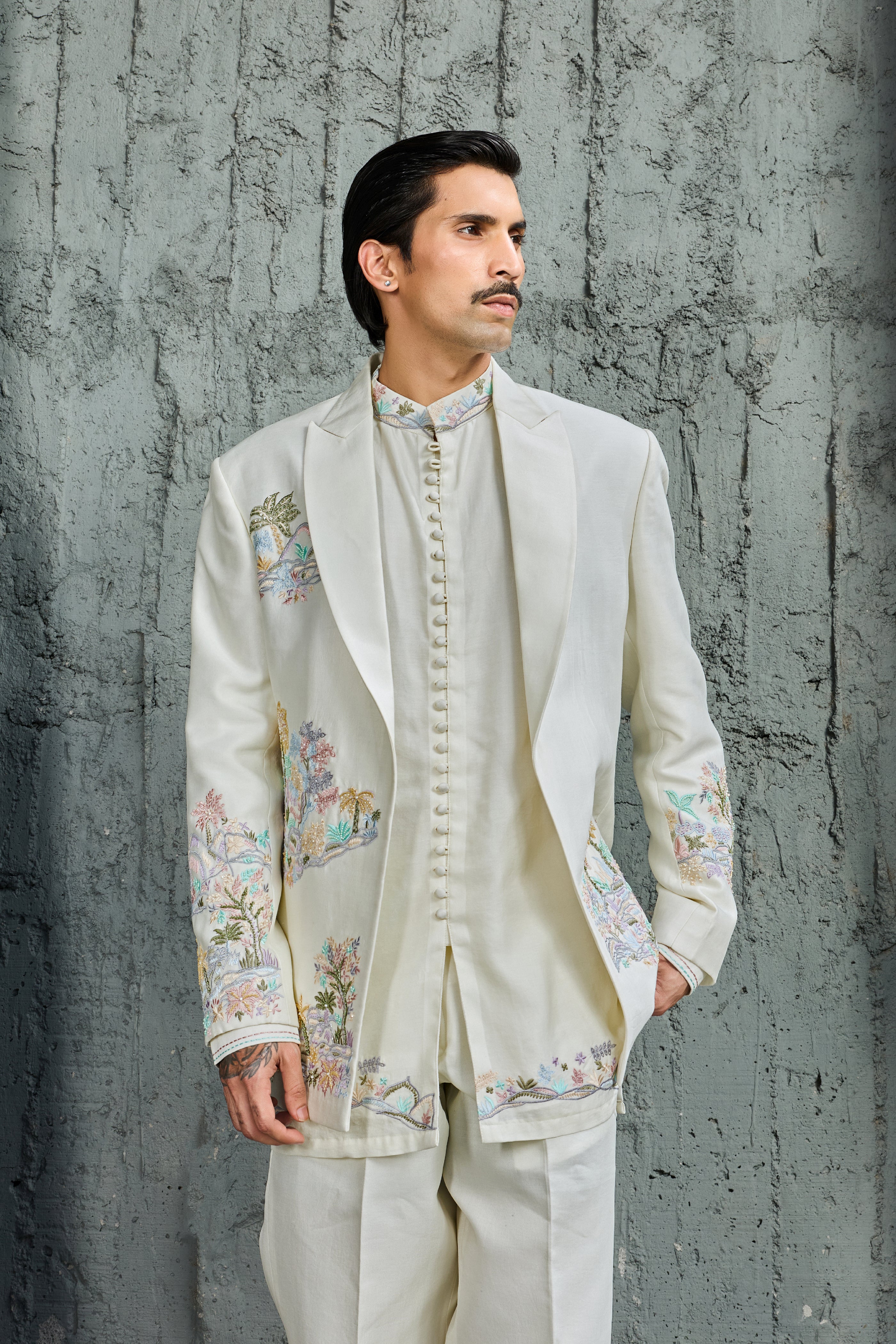 The Pearl Palm Jacket Set