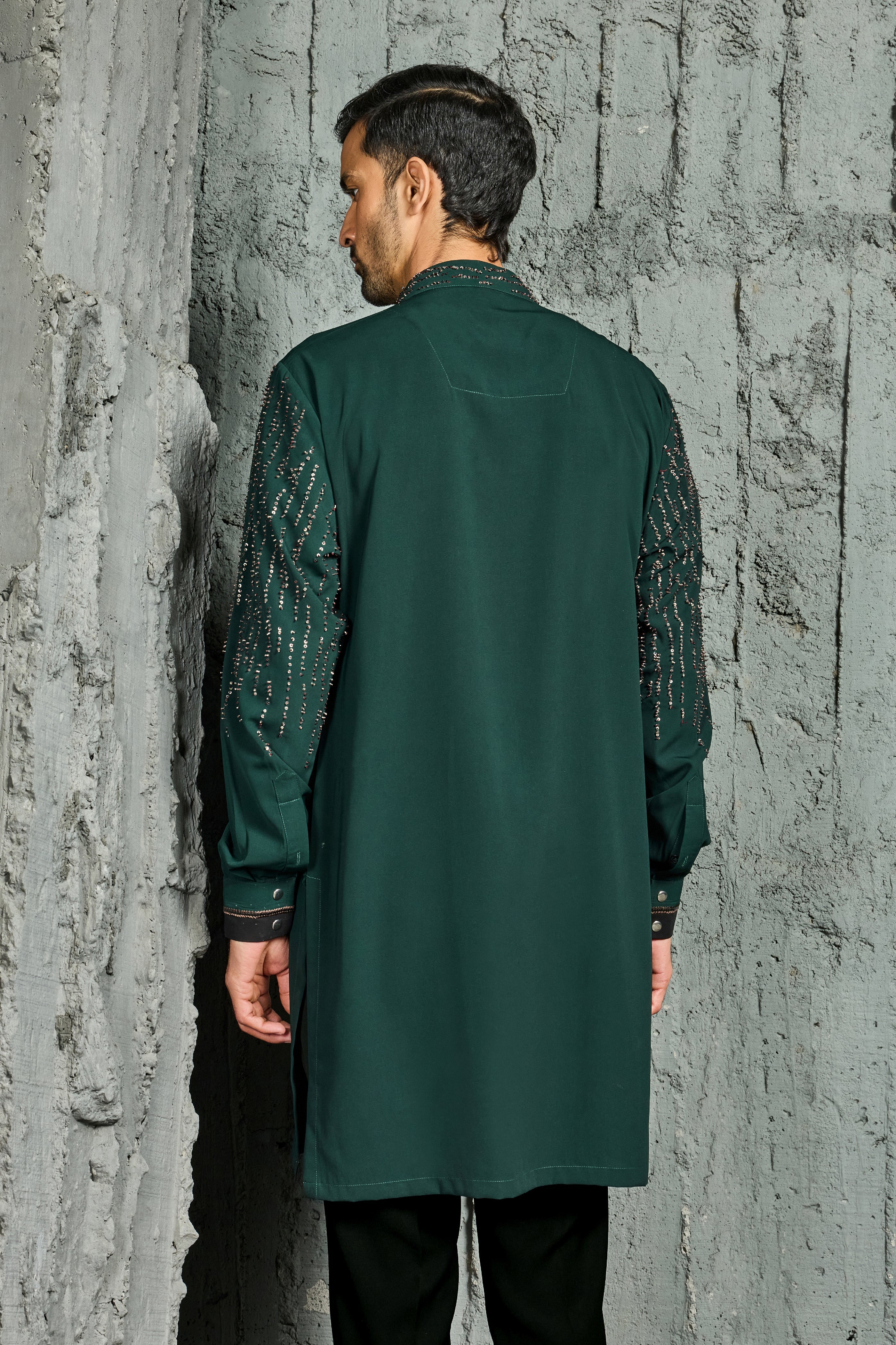 Mehfil Green Embroidered Kurta Set