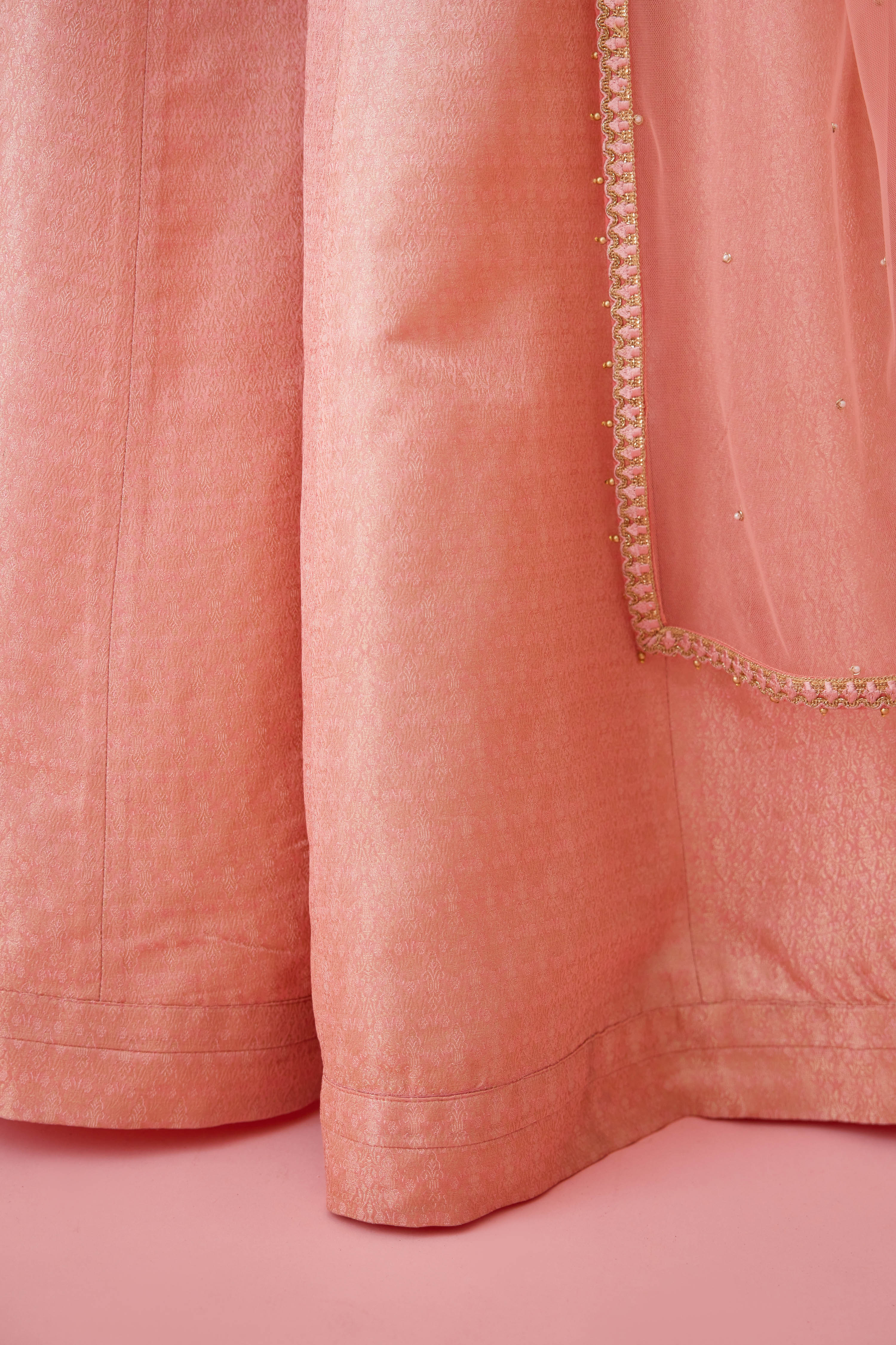 Peach Pink Sharara Set
