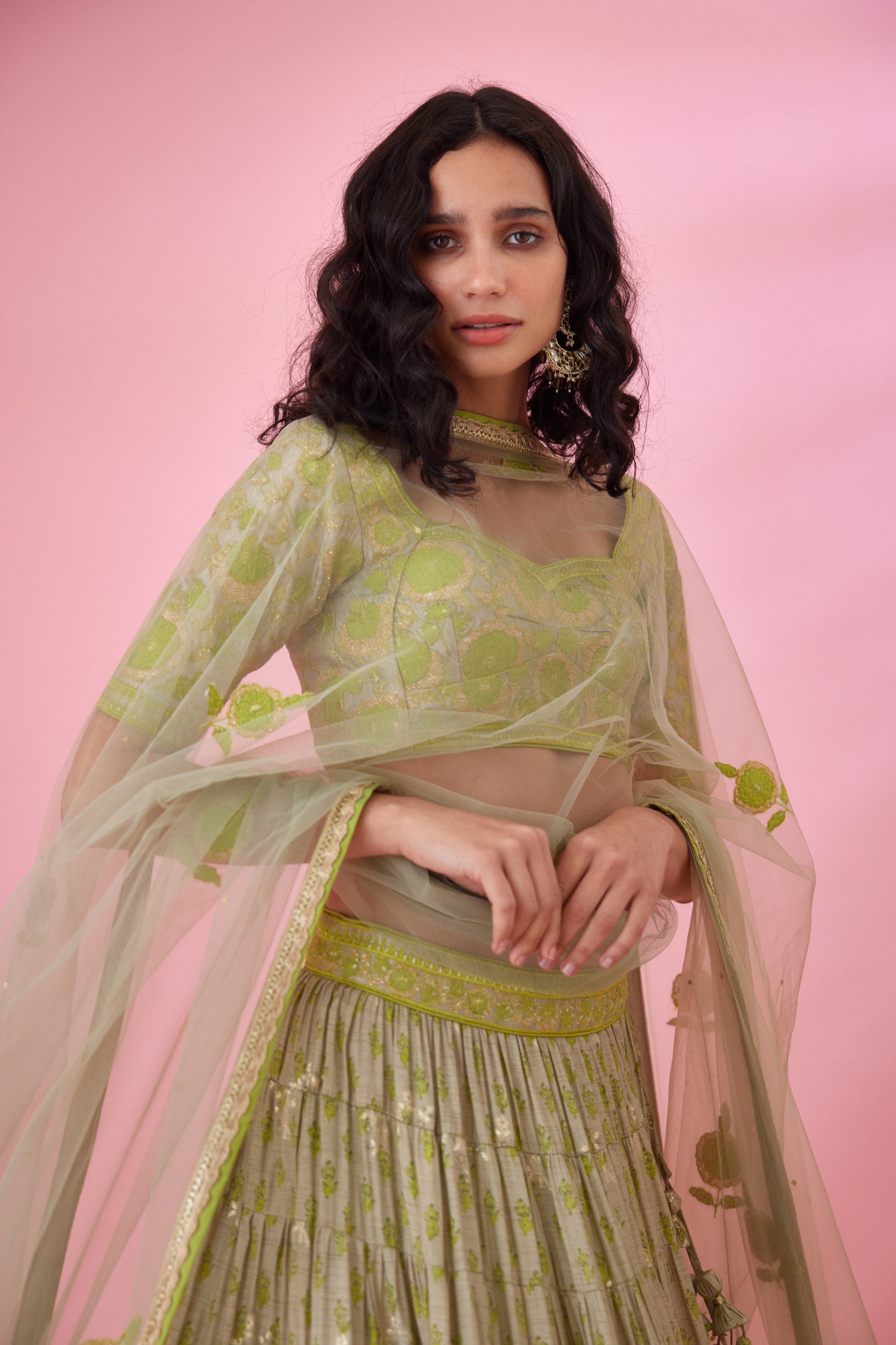 Meadow Green Lehenga Set