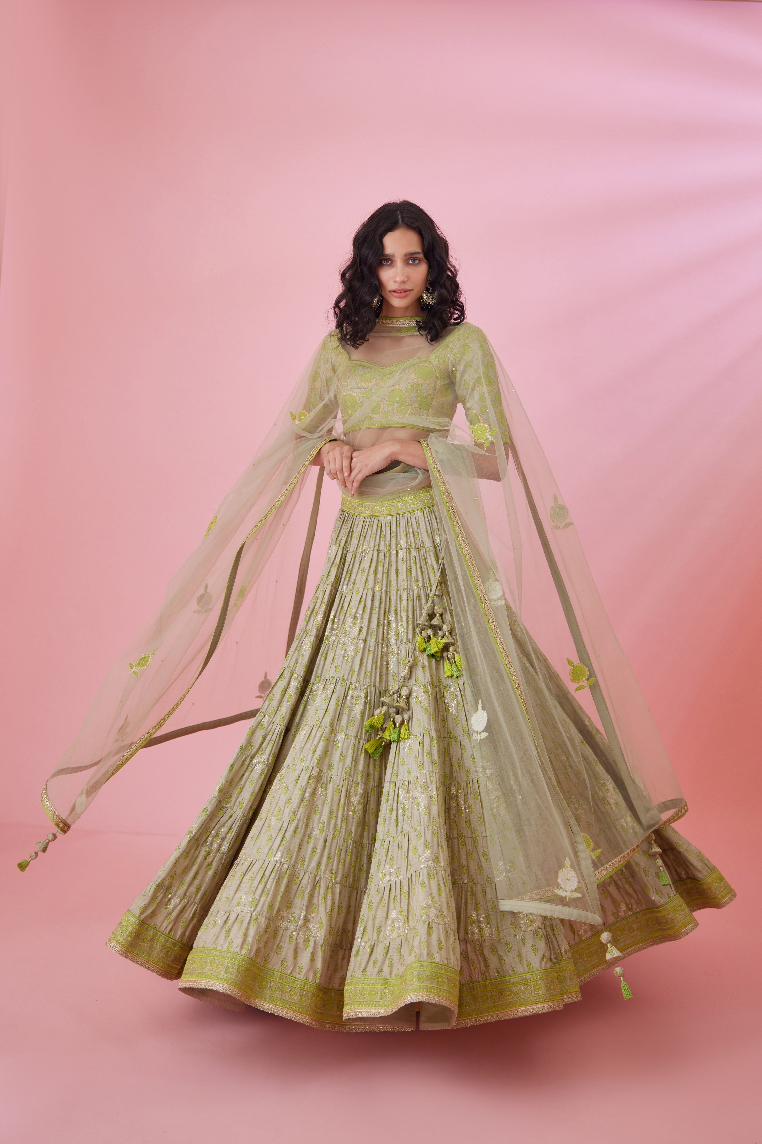 Meadow Green Lehenga Set