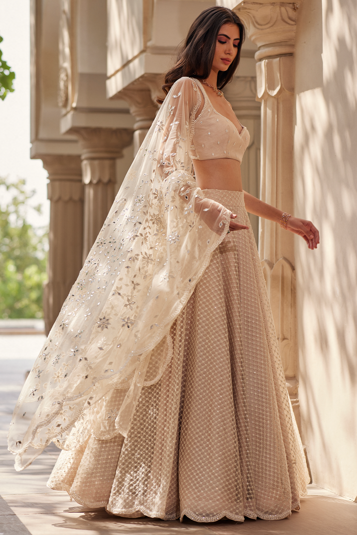 Nude Beige Lehenga