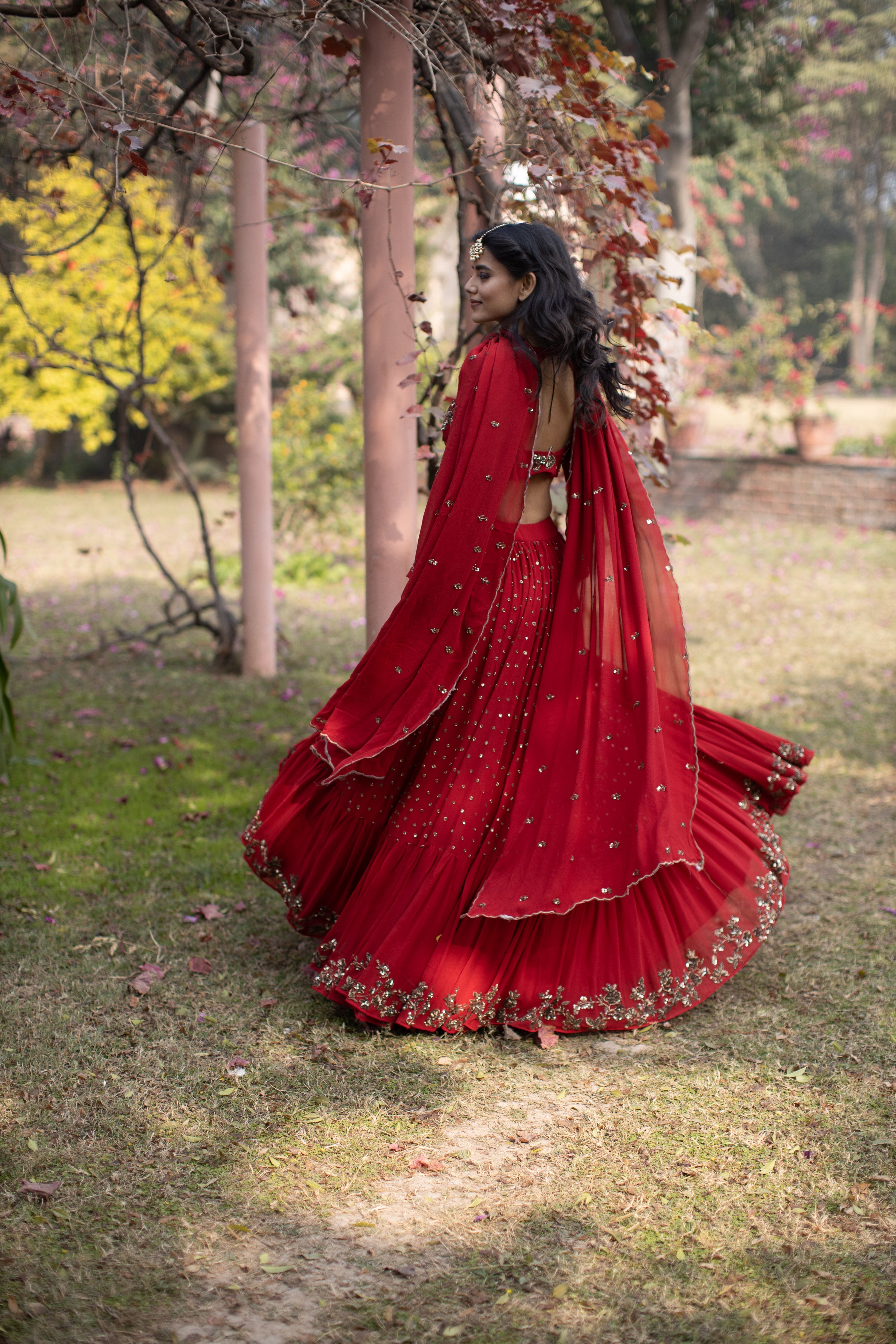 Red Boot Lehenga Set