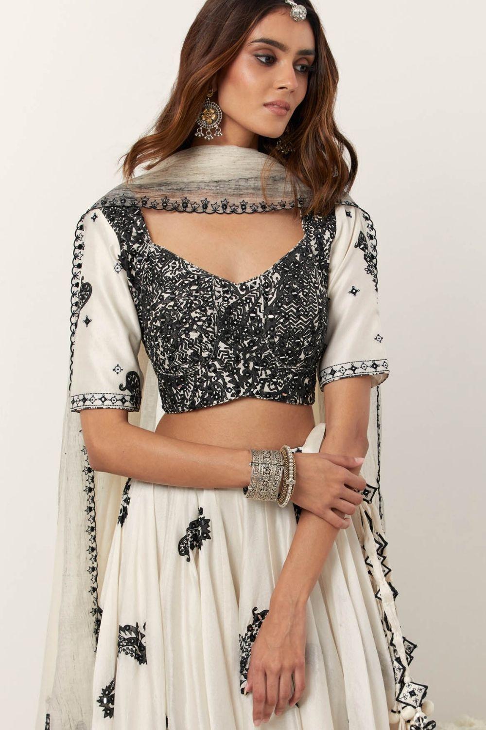 Ivory Lehenga Set