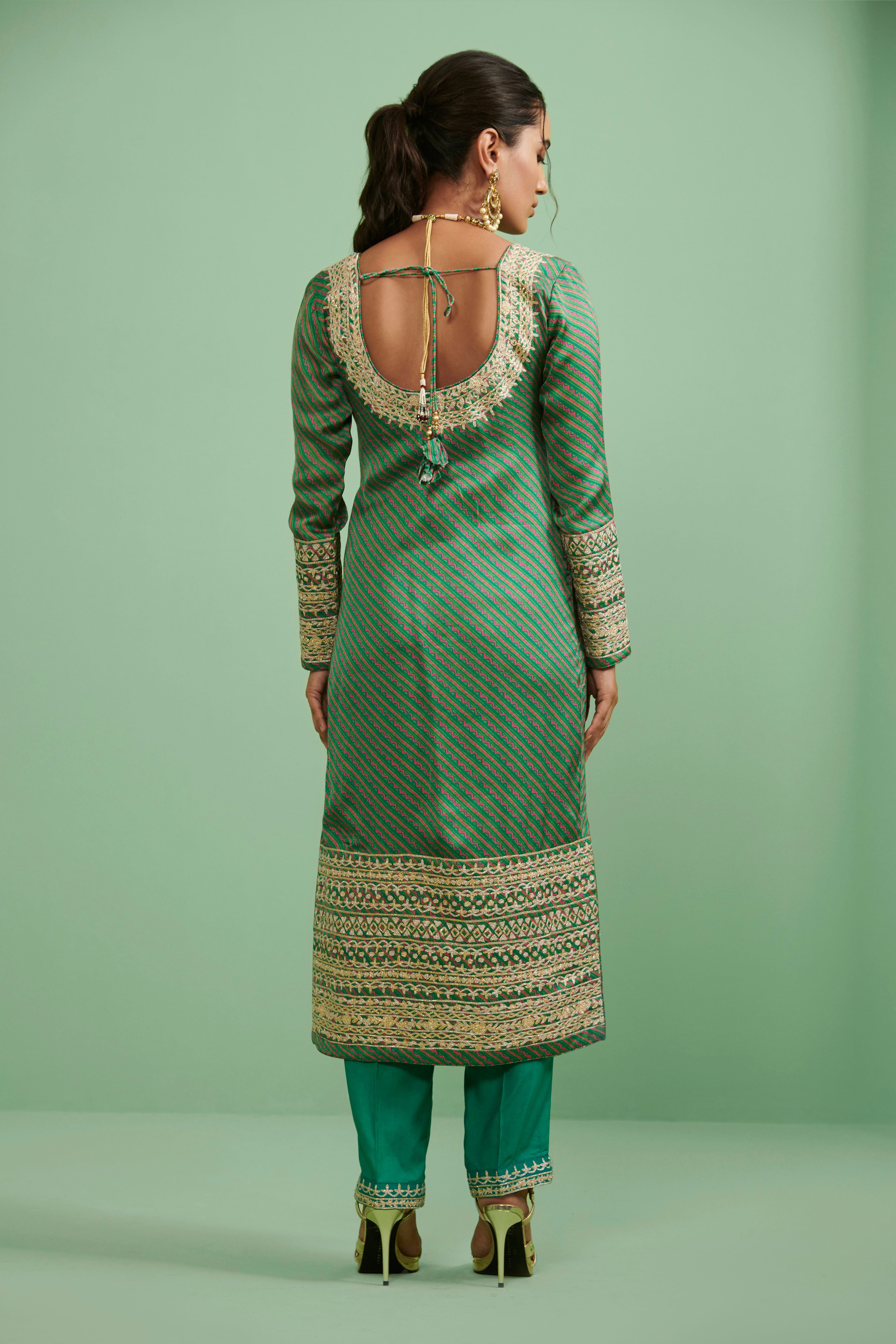 Green Kurta Set