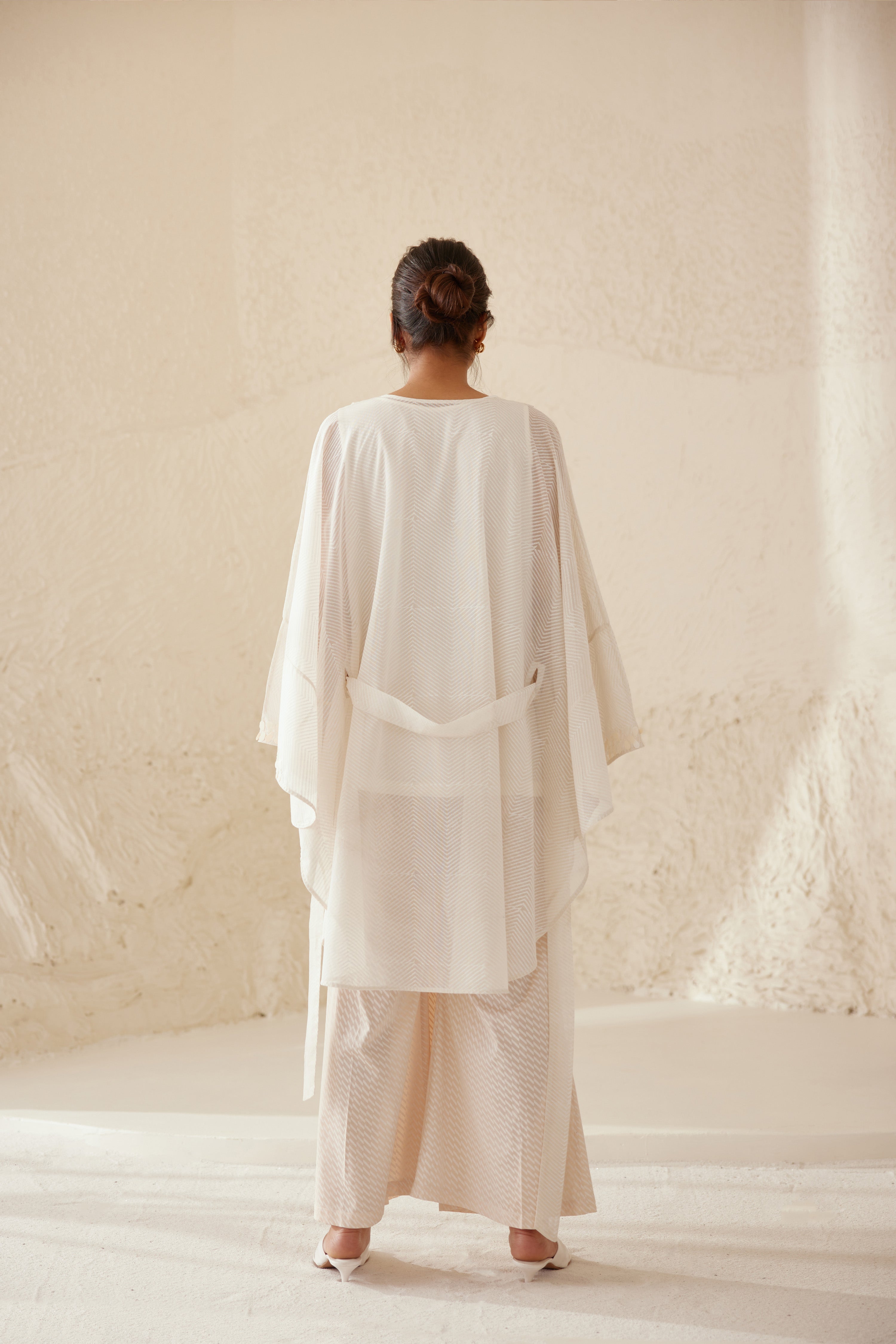 Pristine White Kimono Set