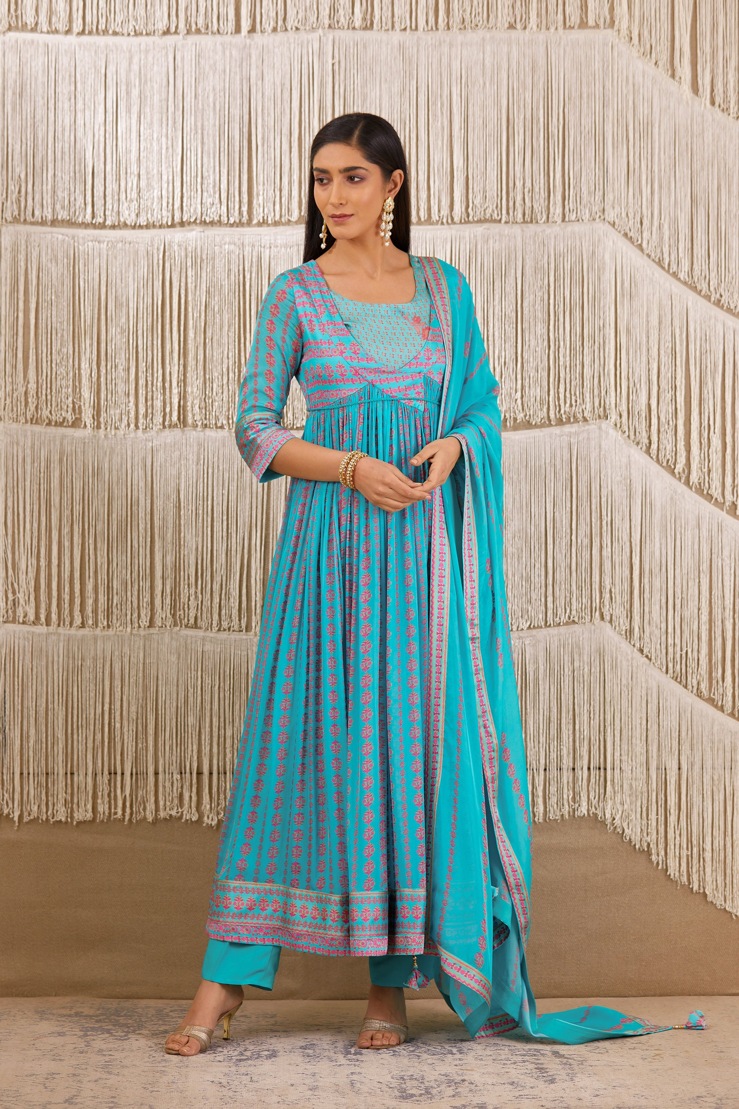 Light Sky Blue Angrakha