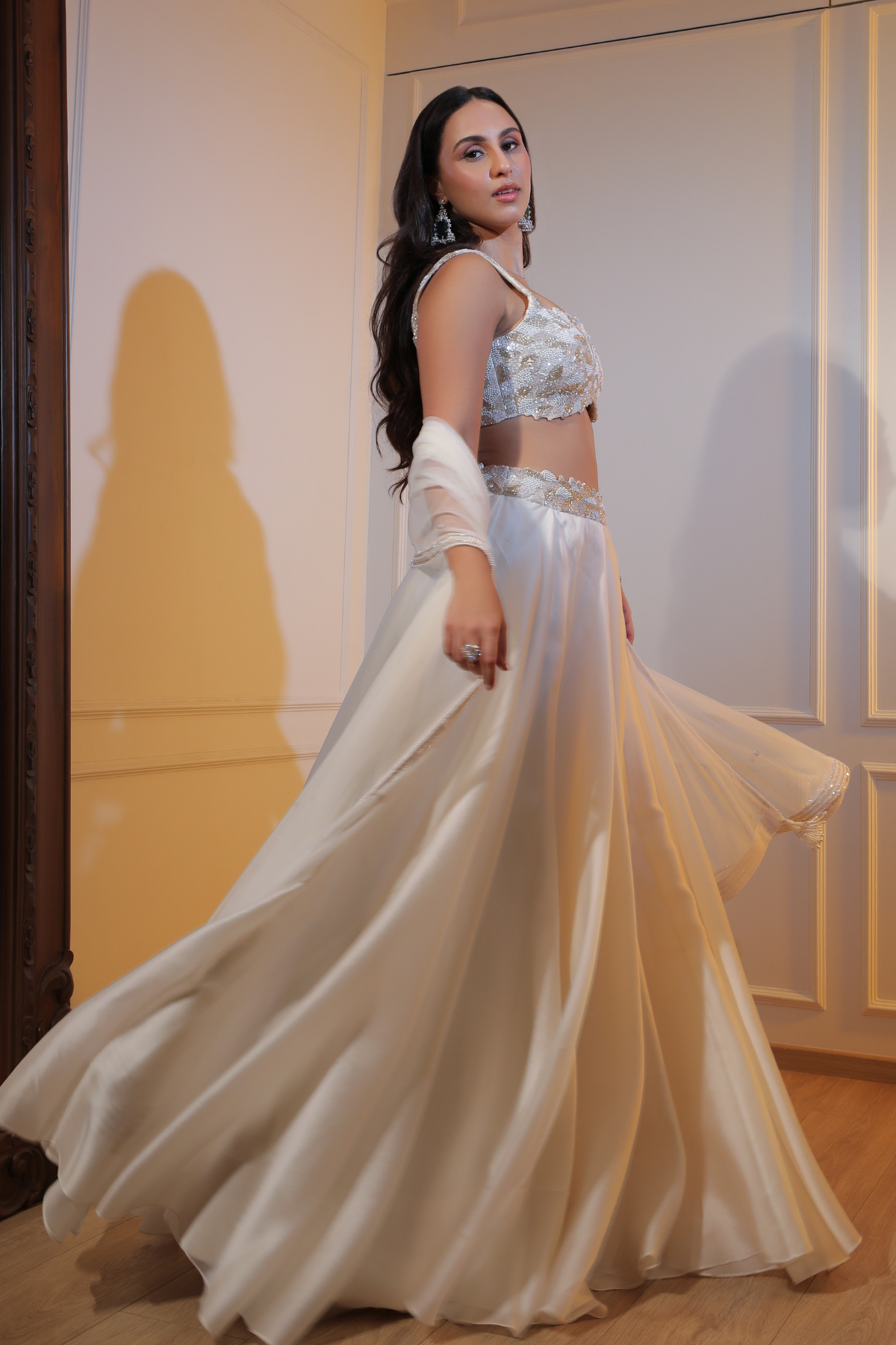 Tuscan Fluid Organza Lehenga