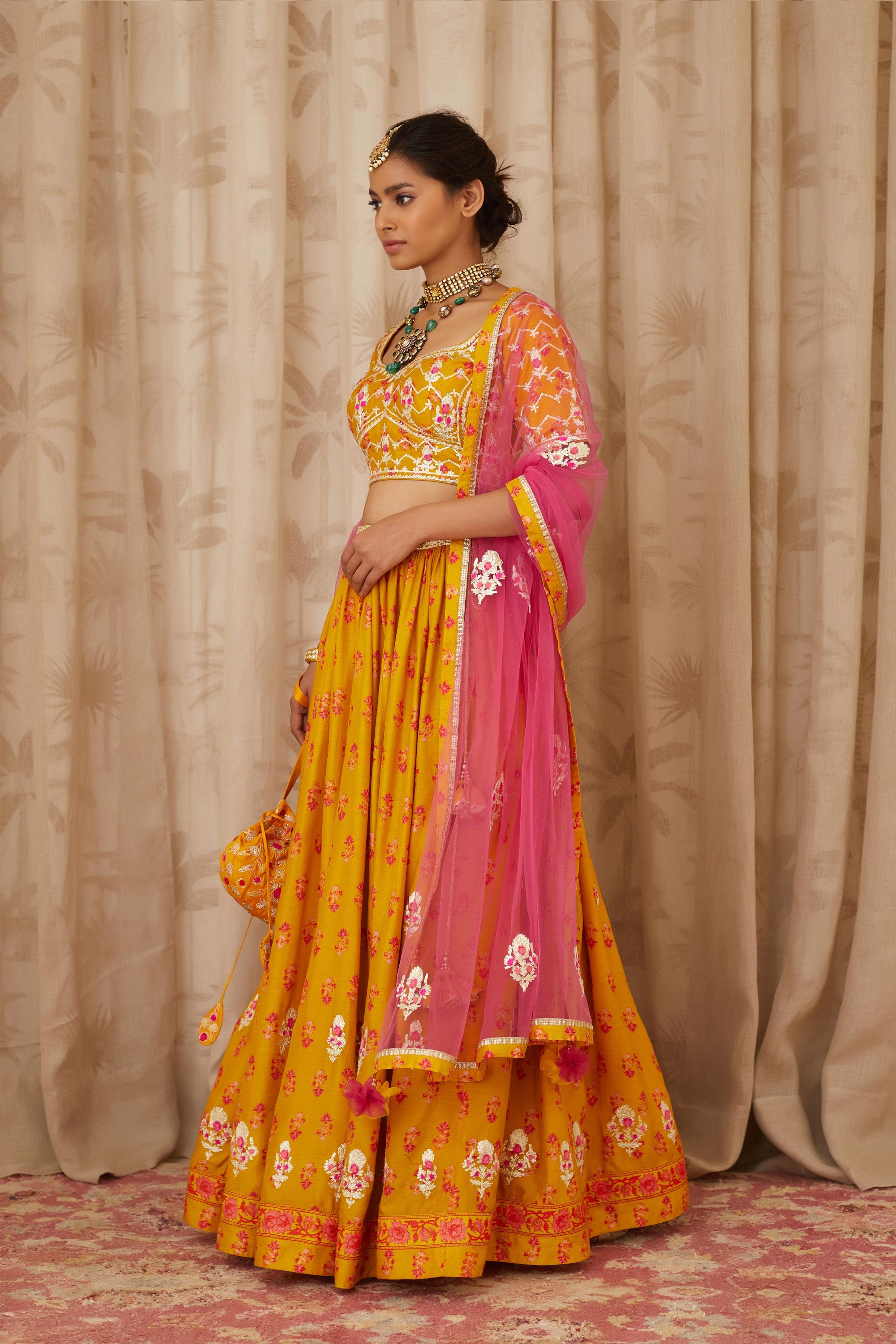 Mustard Yellow Lehenga Set