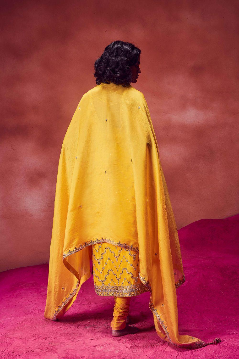 Yellow Strappy Kurti Set