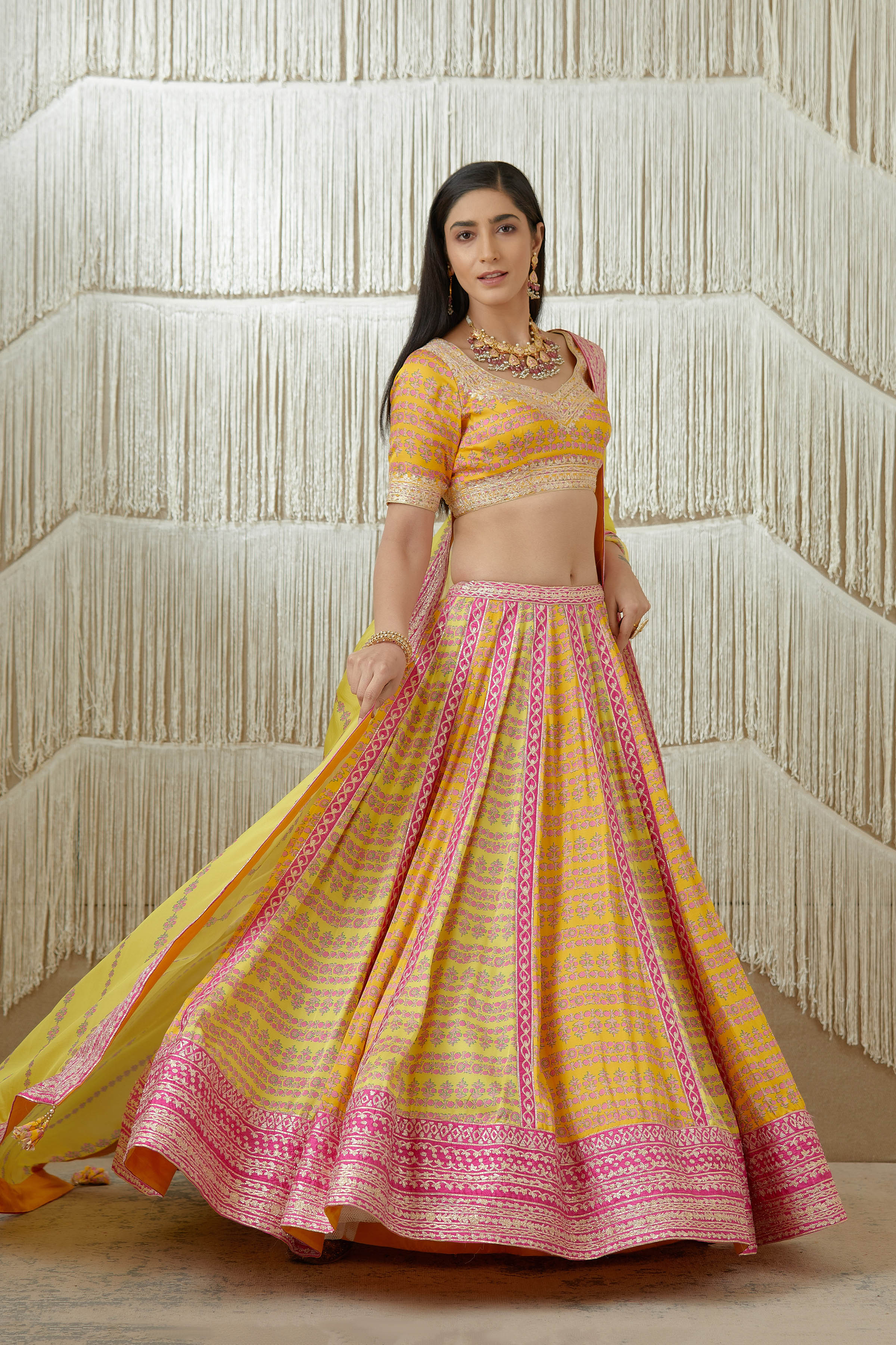 Mustard Yellow Lehenga set