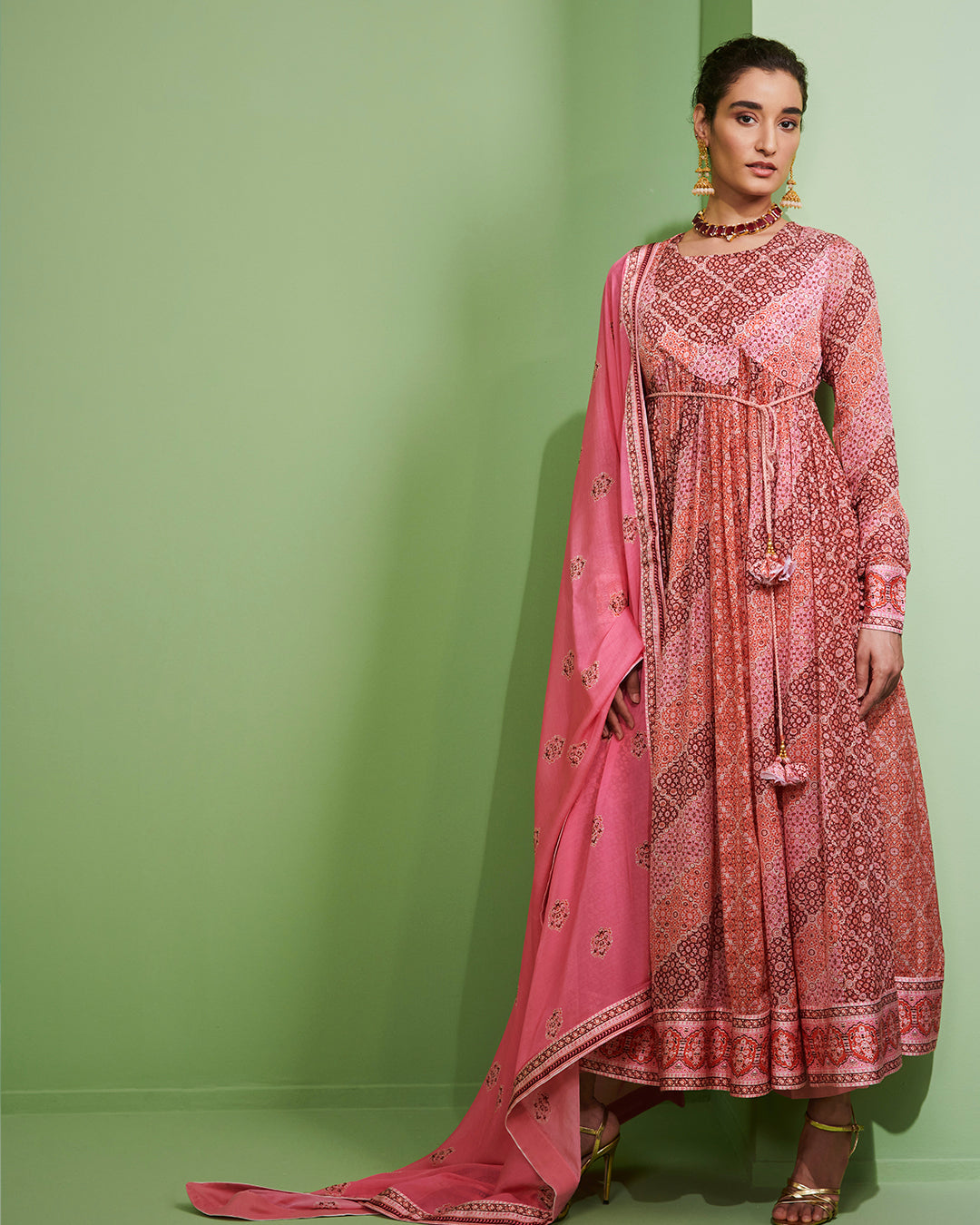 Multicolour Angrakha Set