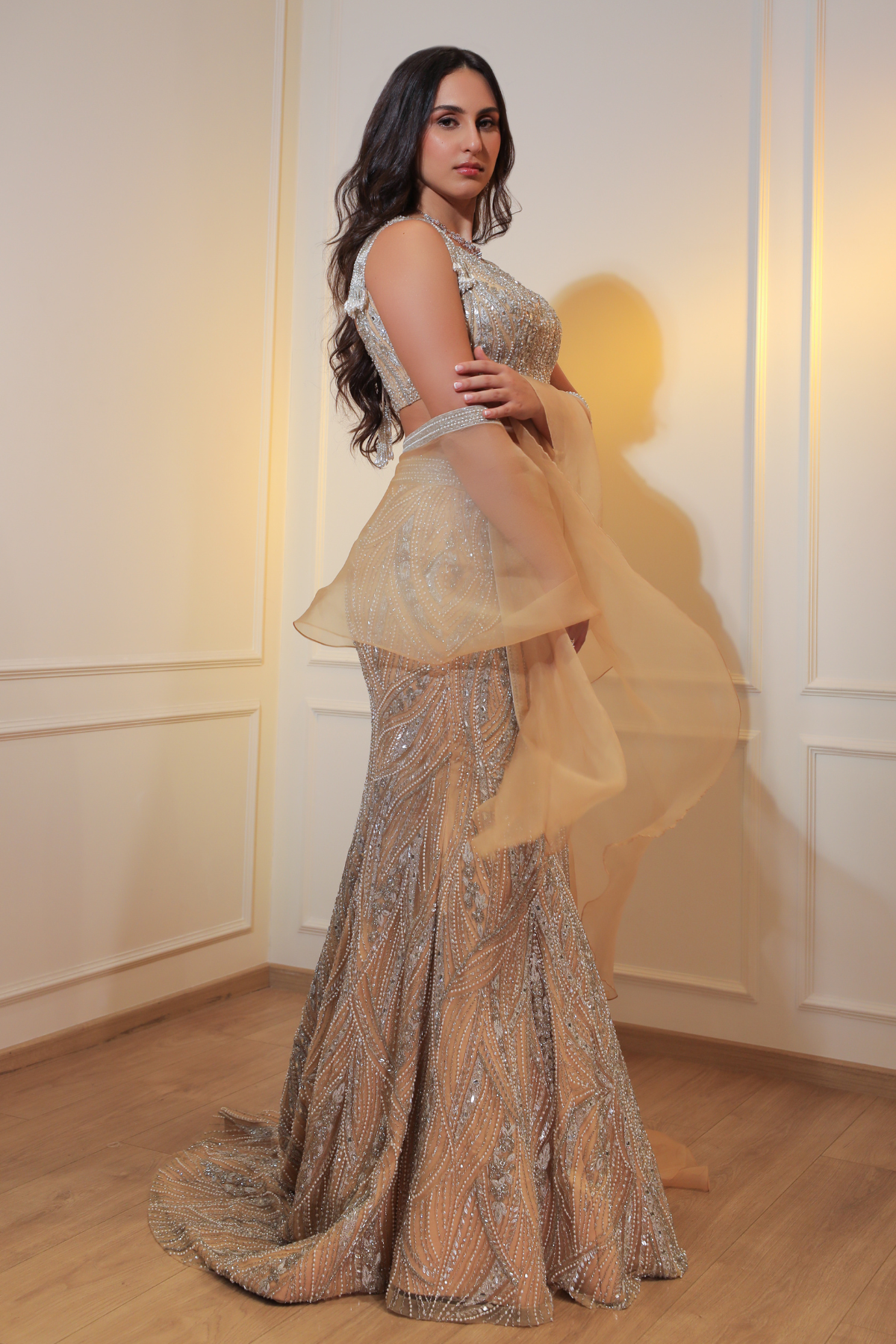 Nude Fishcut Lehenga
