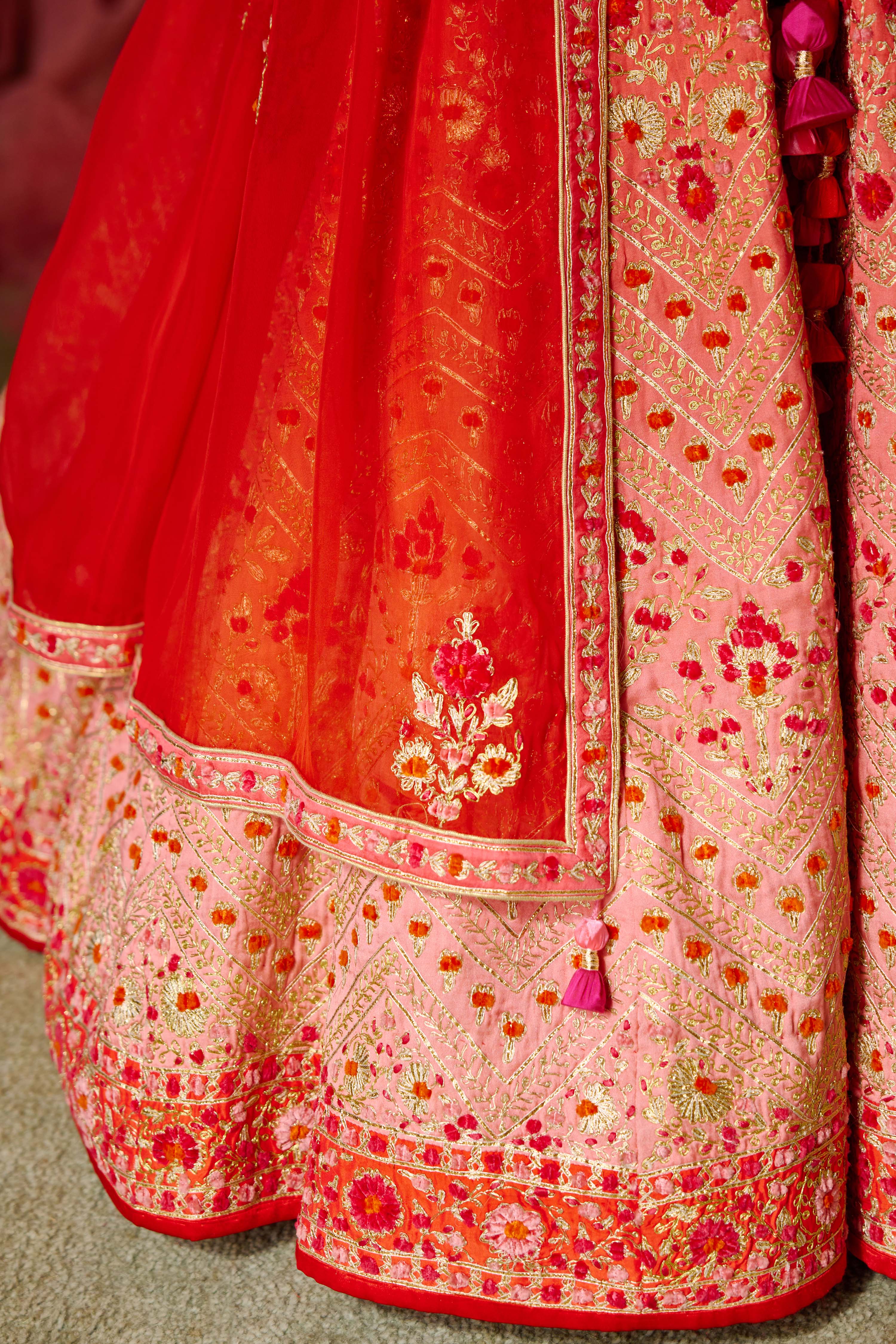 Orange-Red Lehenga Set