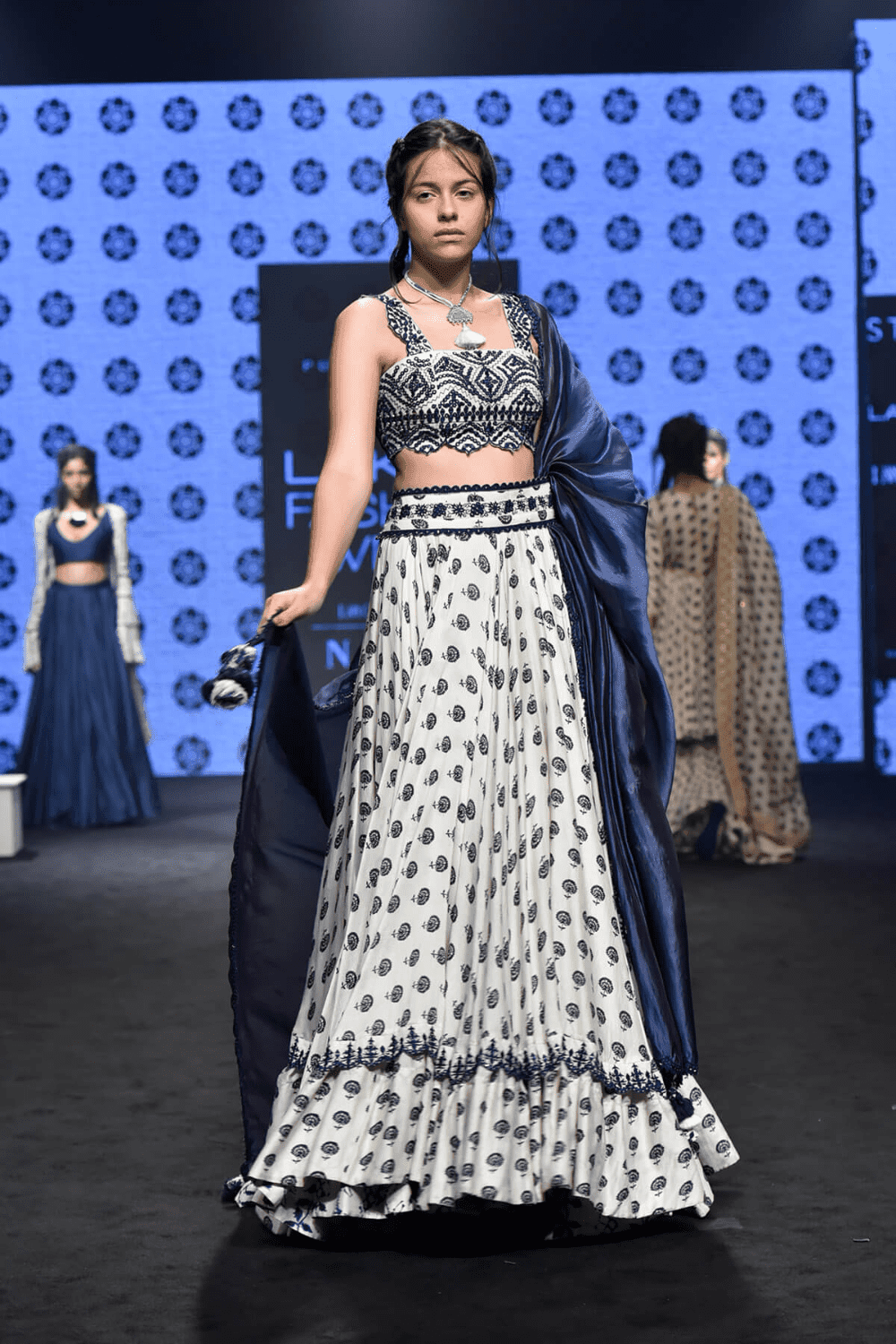Printed Skirt With Blouse & Dupatta
