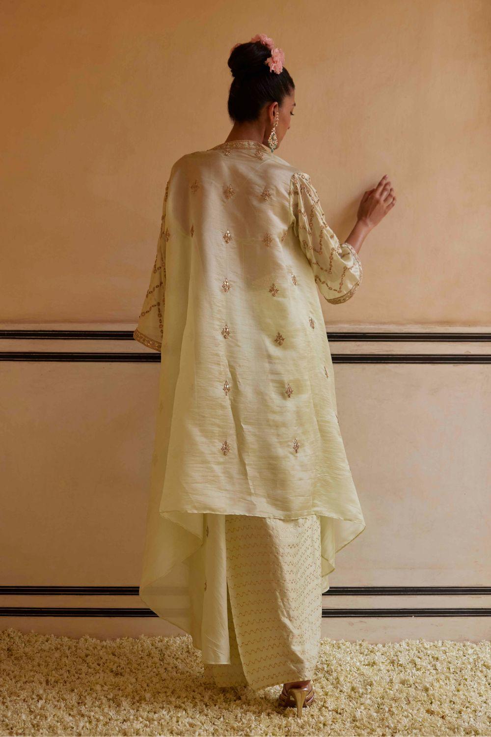 The Draped Skirt And Cowl Handkerchief Top Set