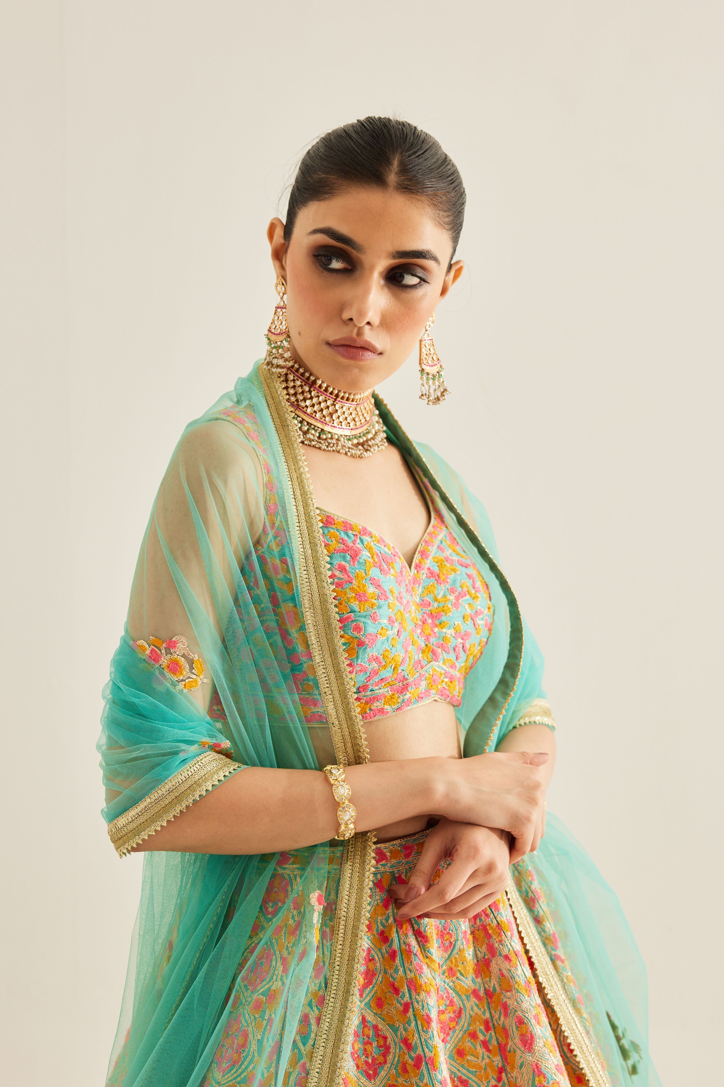 Capri Blue Lehenga Set