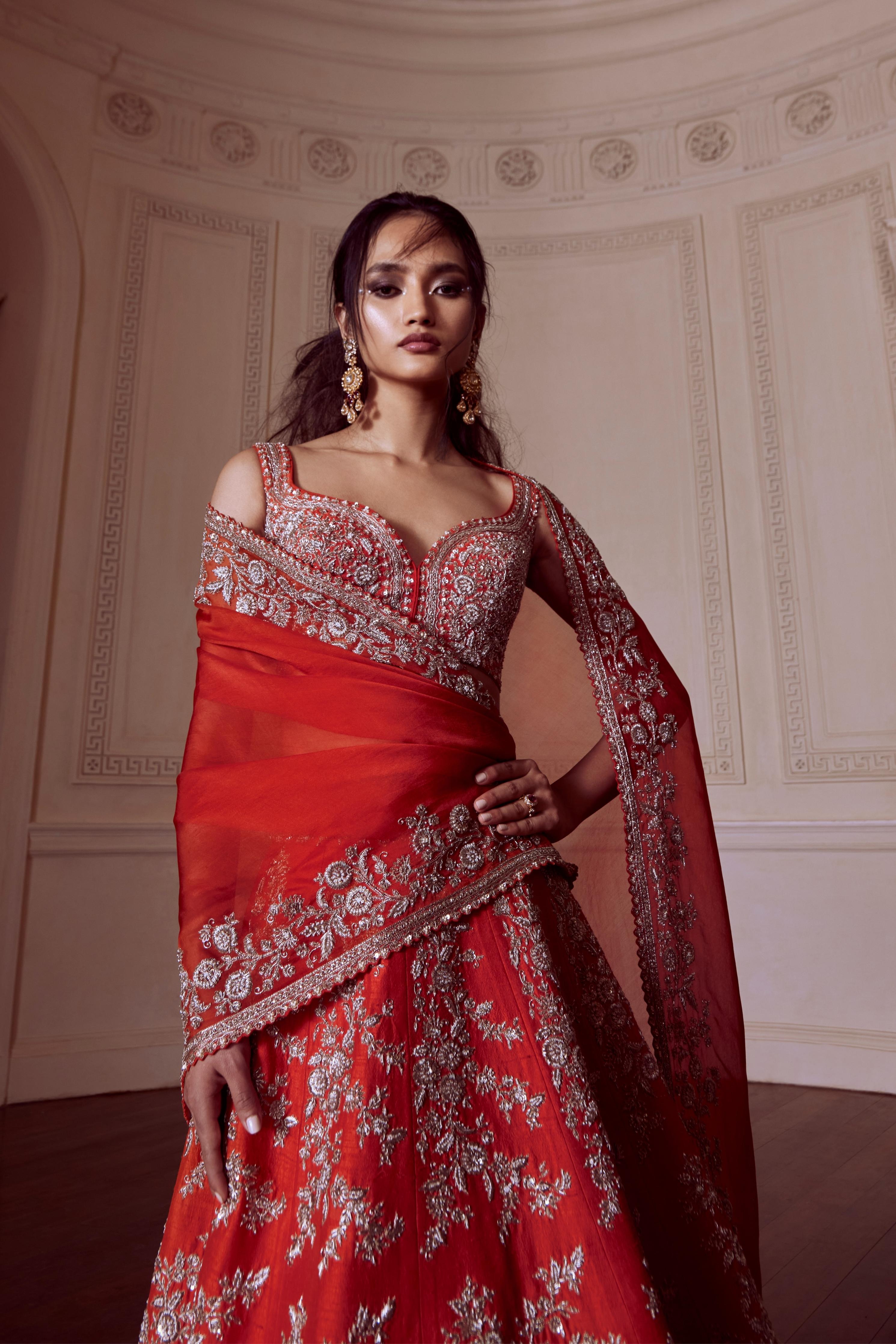 Pearl Flower Bunch Lehenga