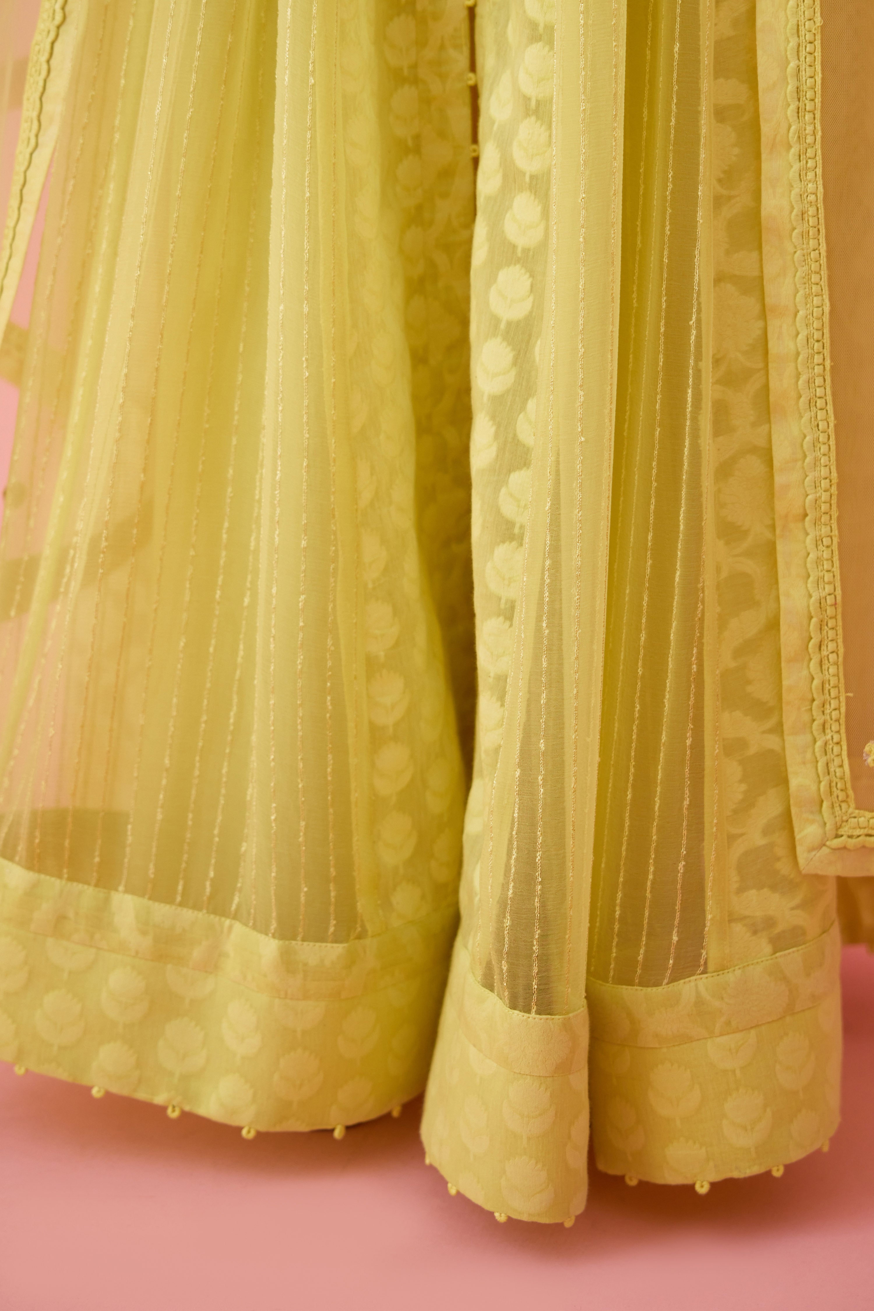 Lemon Yellow Anarkali Set