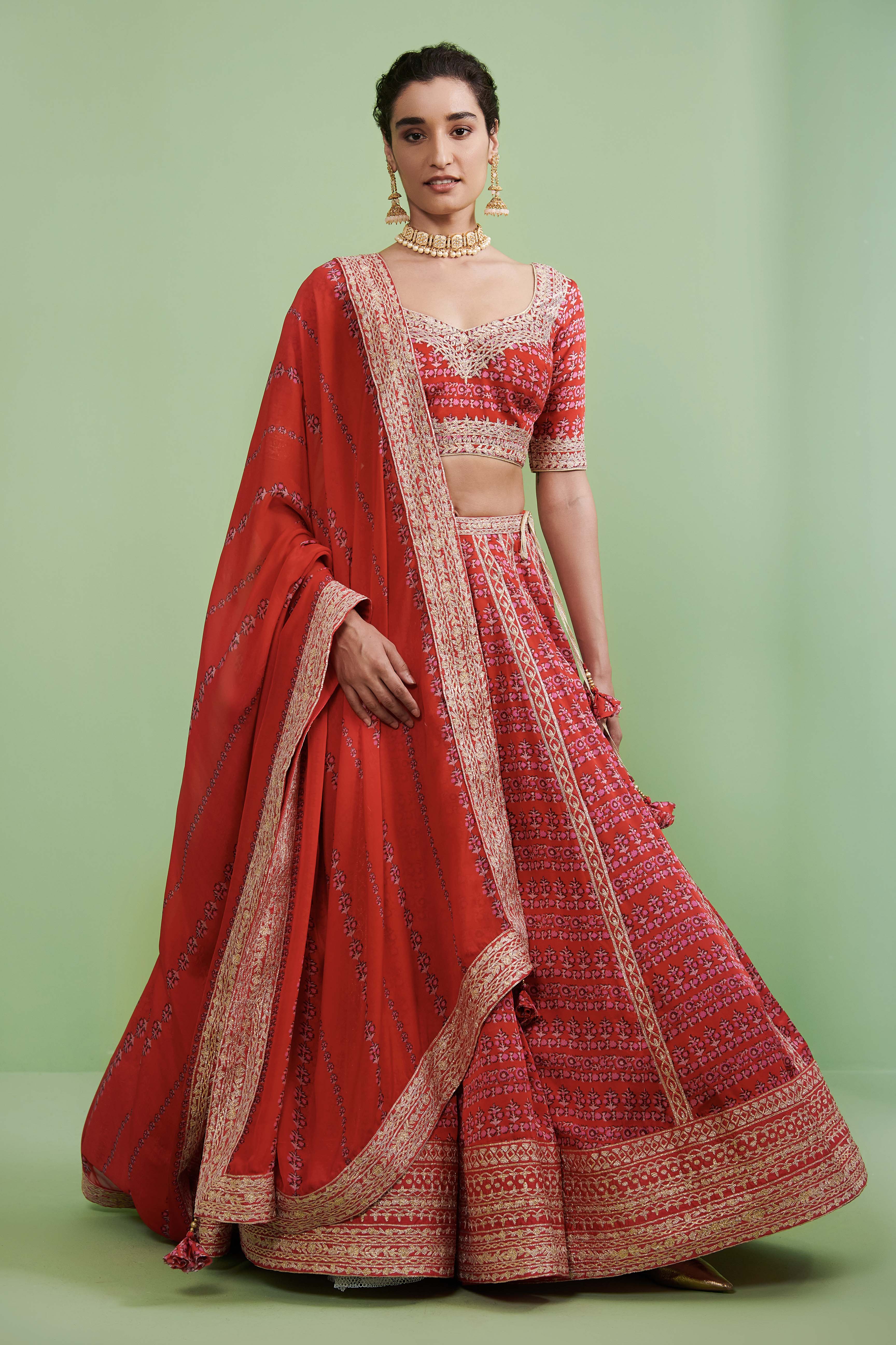 Maroon Lehenga Set