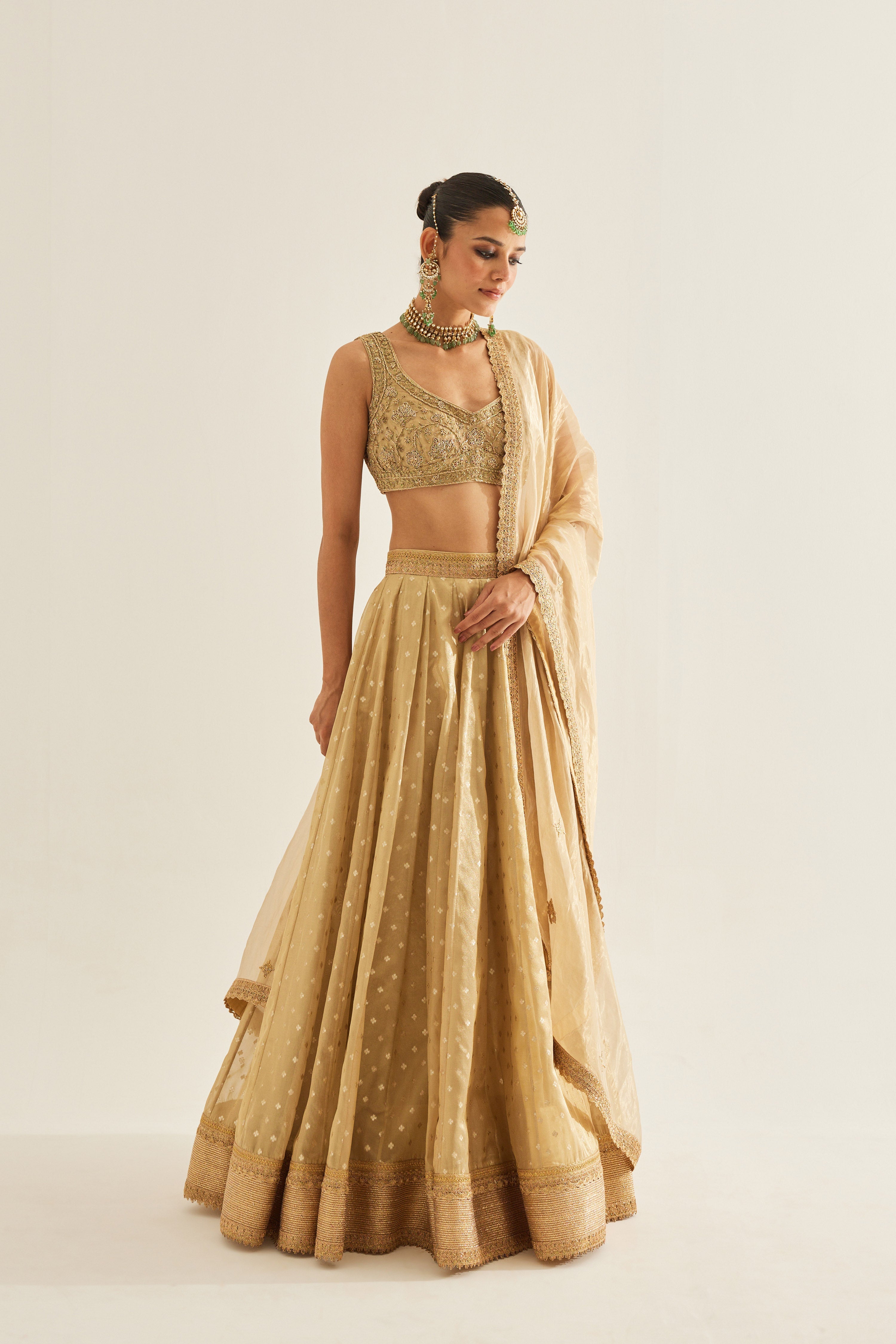 Gold Lehenga Set