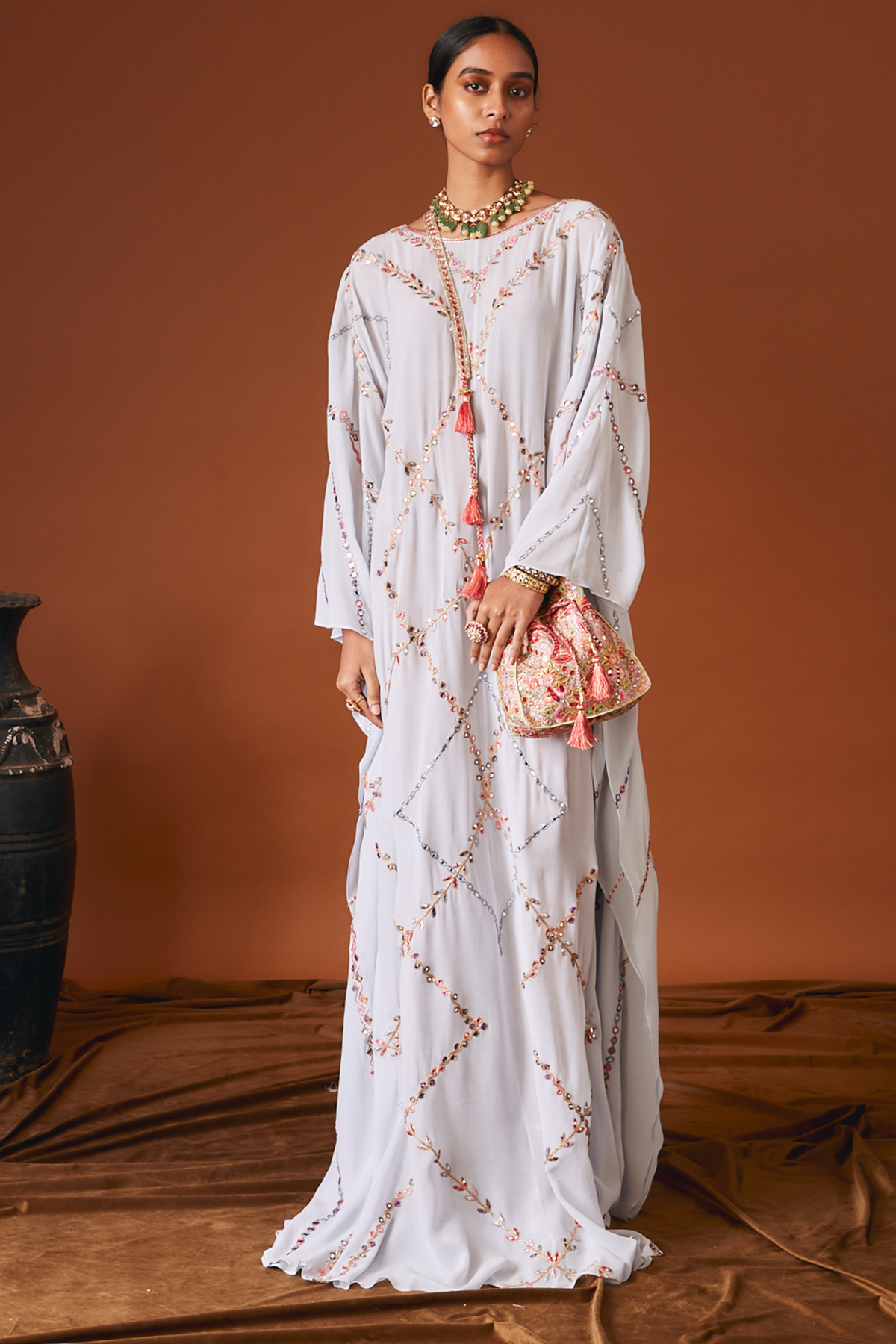 Light Blue Georgette Kaftan