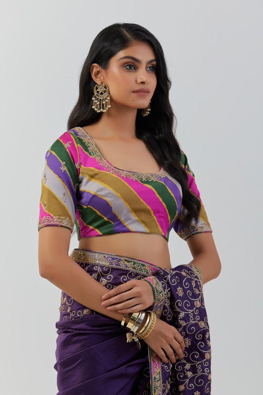 Purple Saree Set
