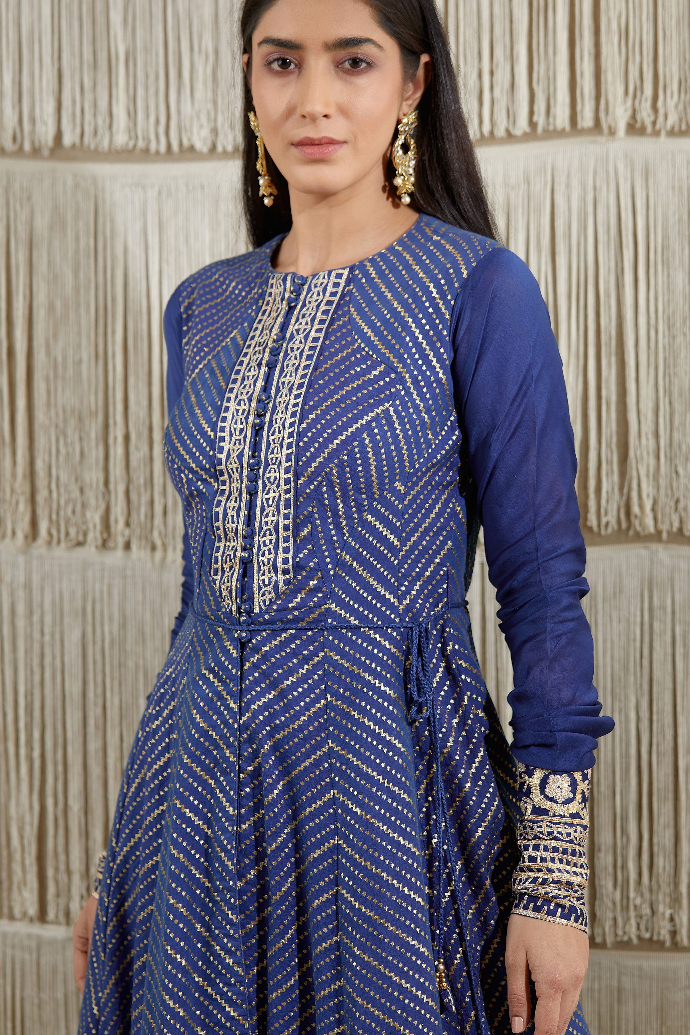 Royal Blue Anarkali set