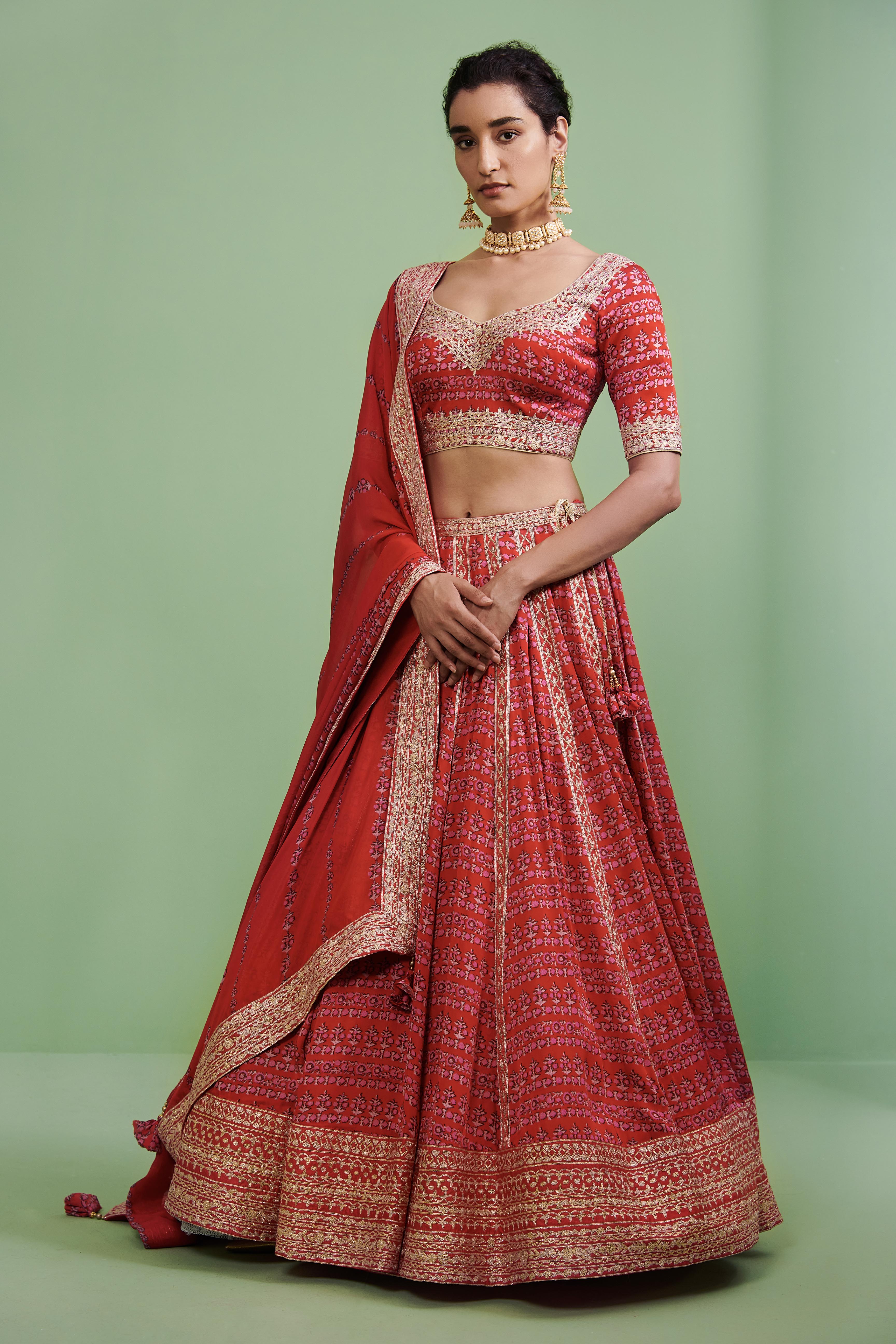 Maroon Lehenga Set