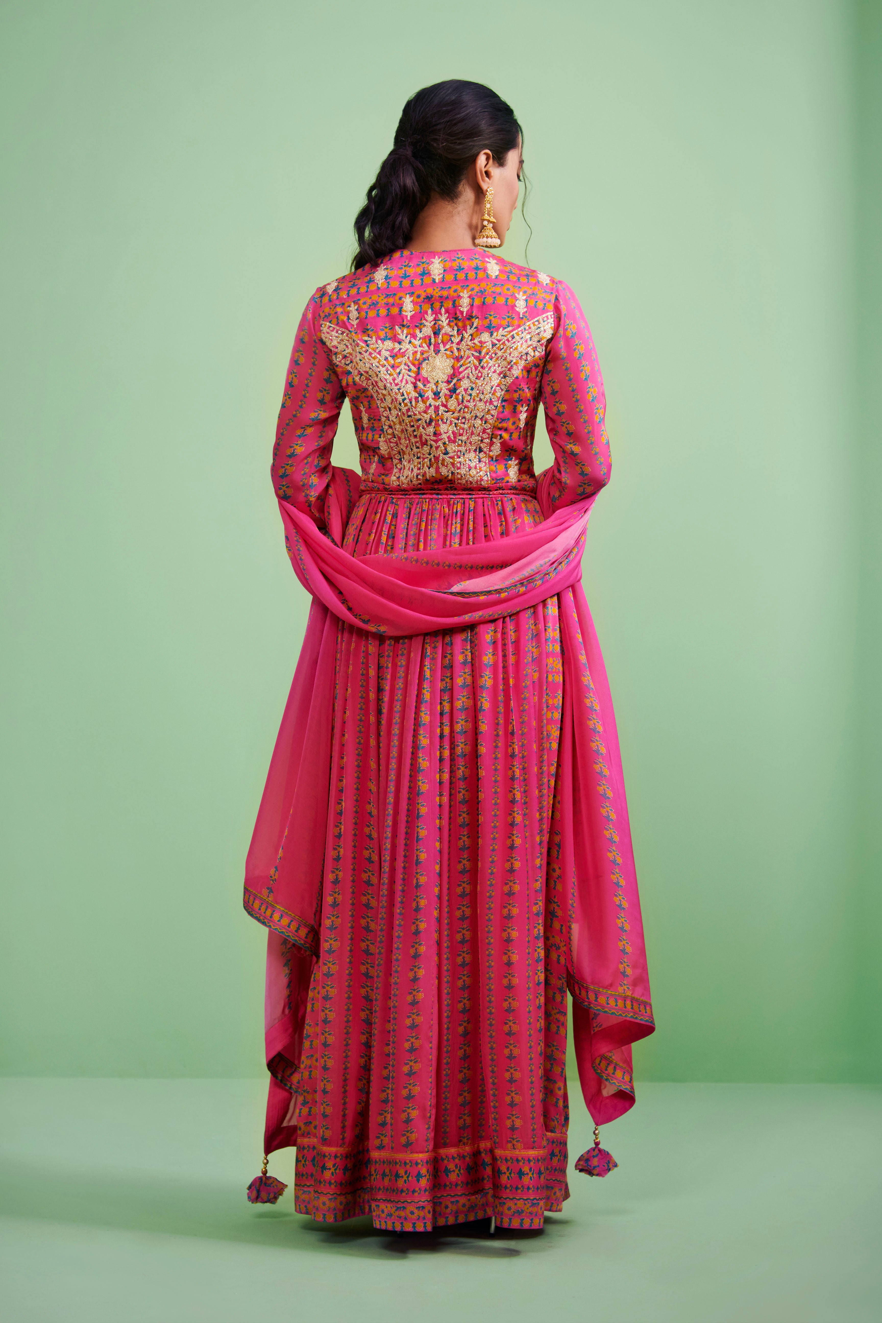 Pink Anarkali Set