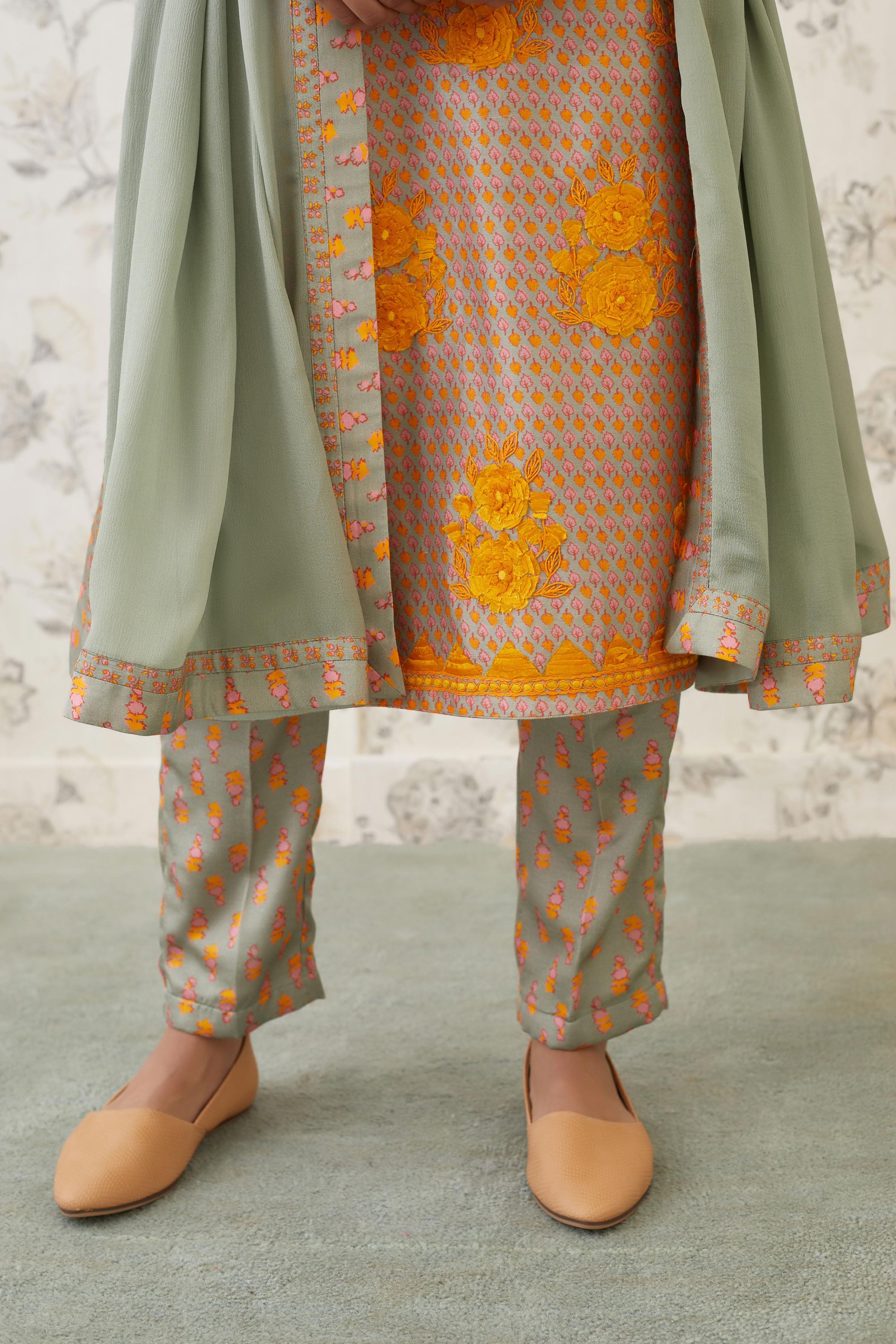 Light Olive Green Kurta Set