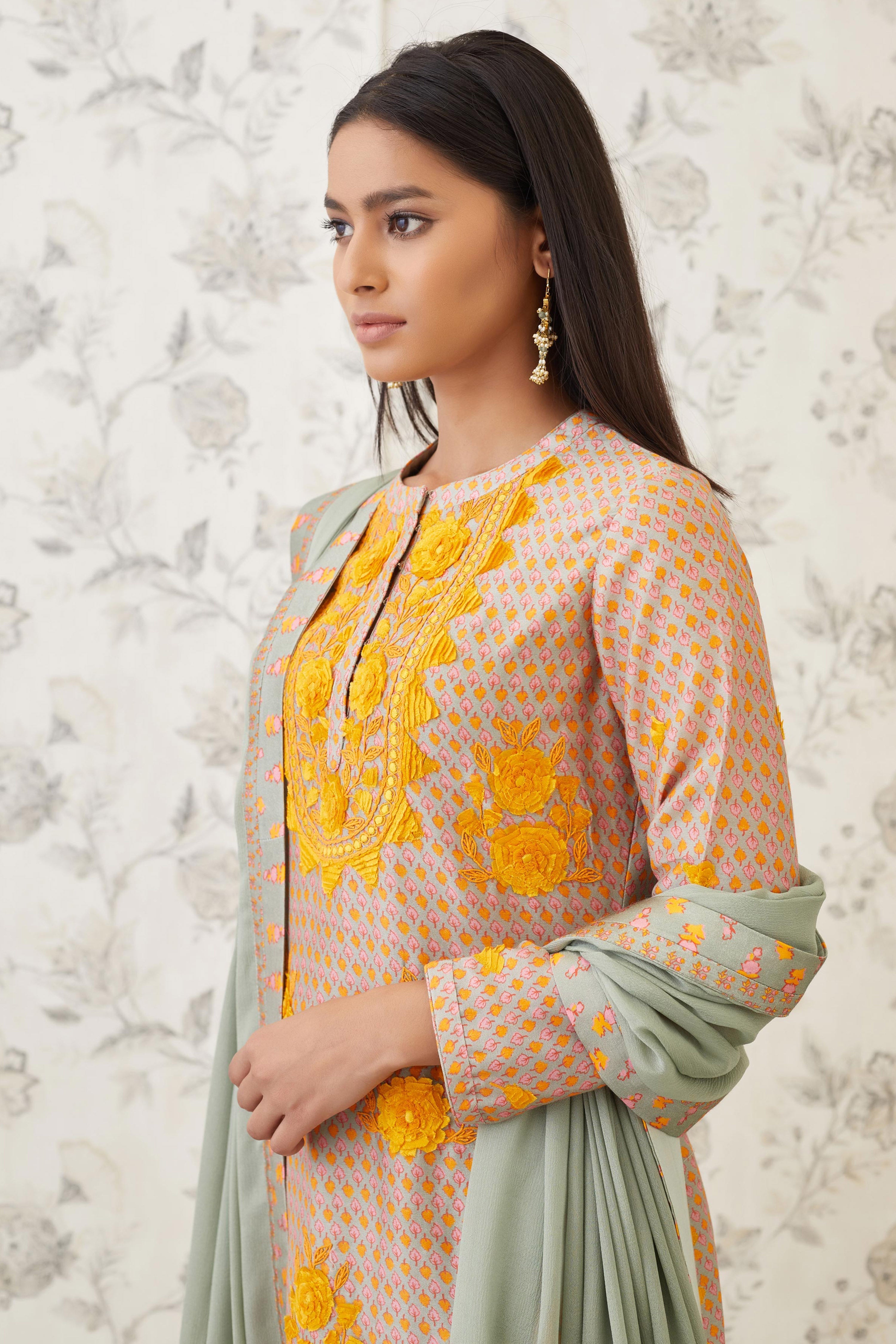 Light Olive Green Kurta Set