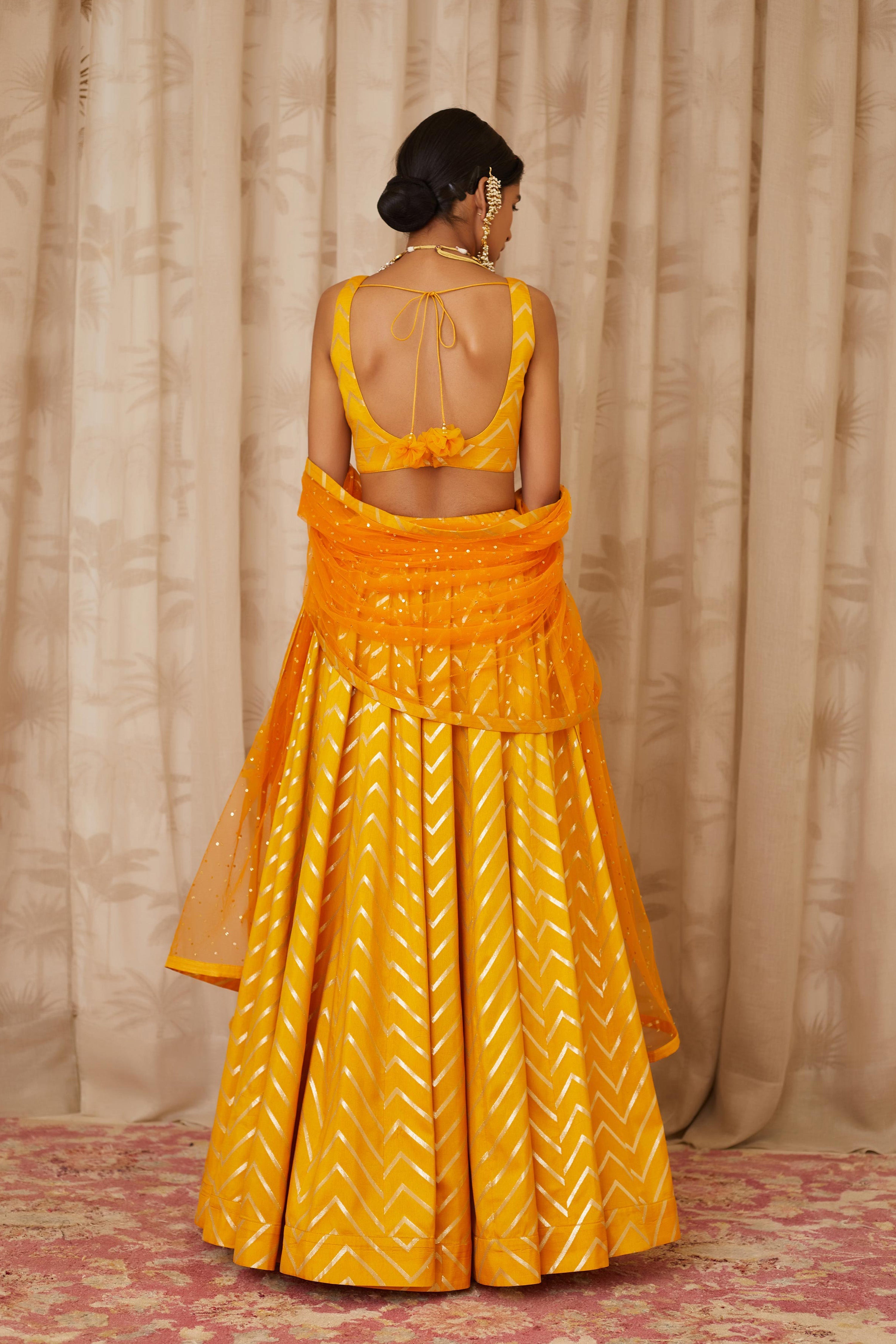 Mustard Lehenga Set