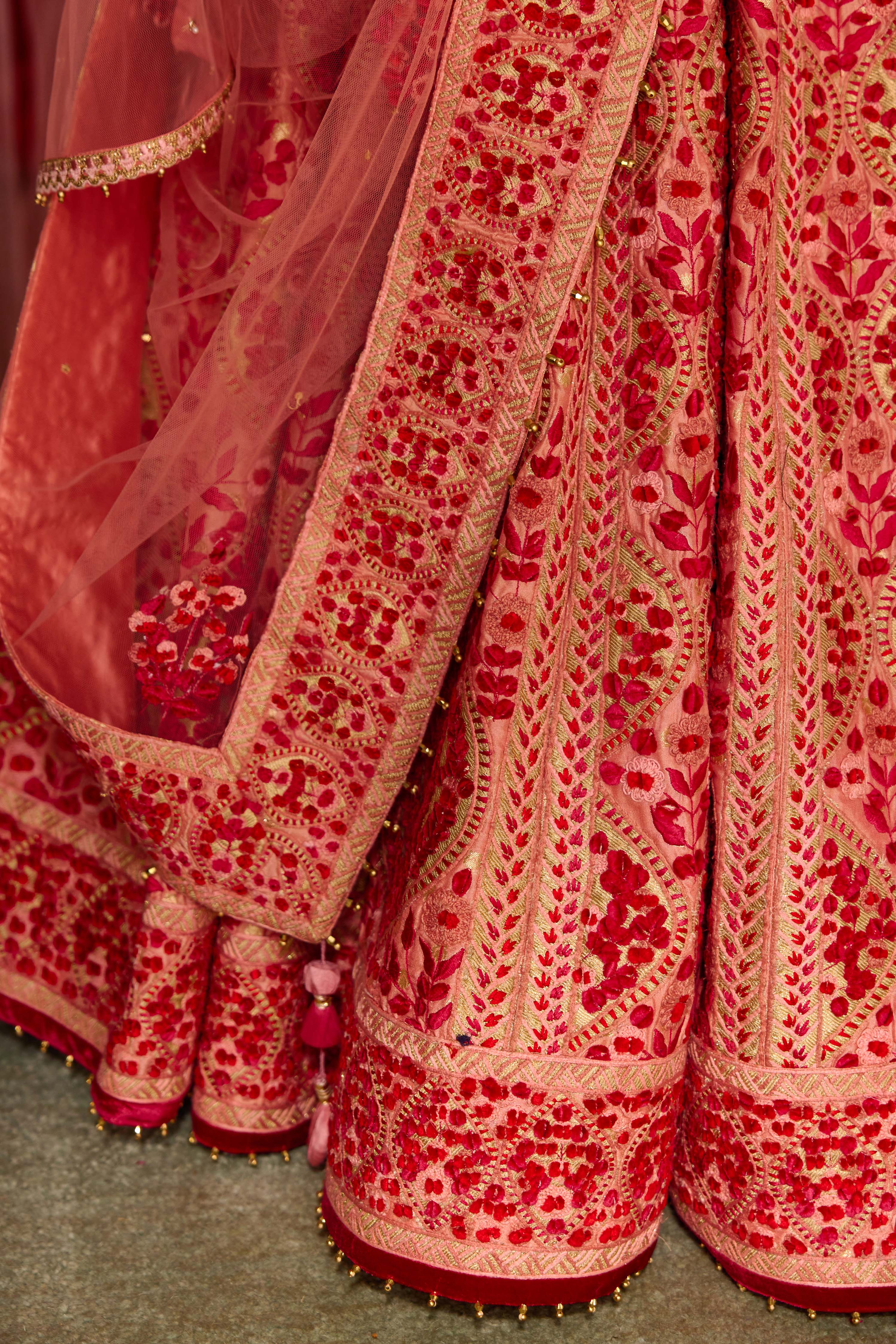 Multicoloured Pink Lehenga Set
