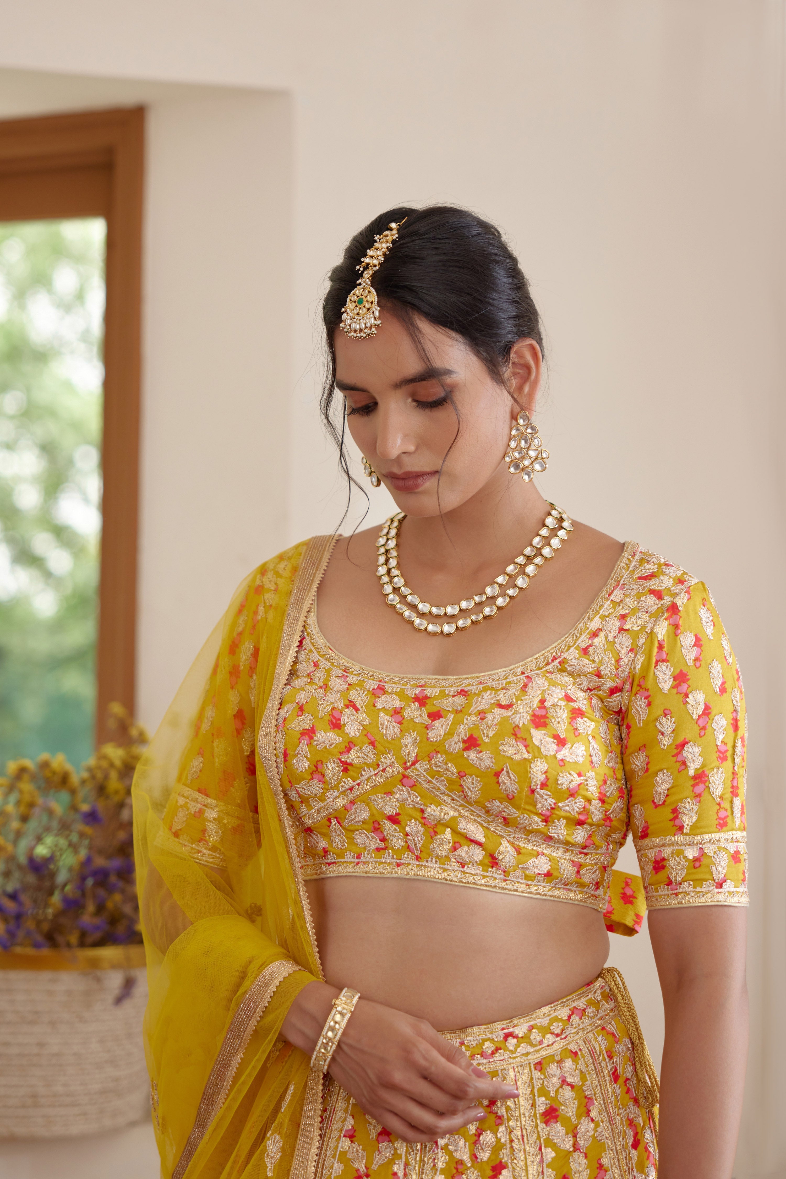 Mustard Yellow Lehenga Set