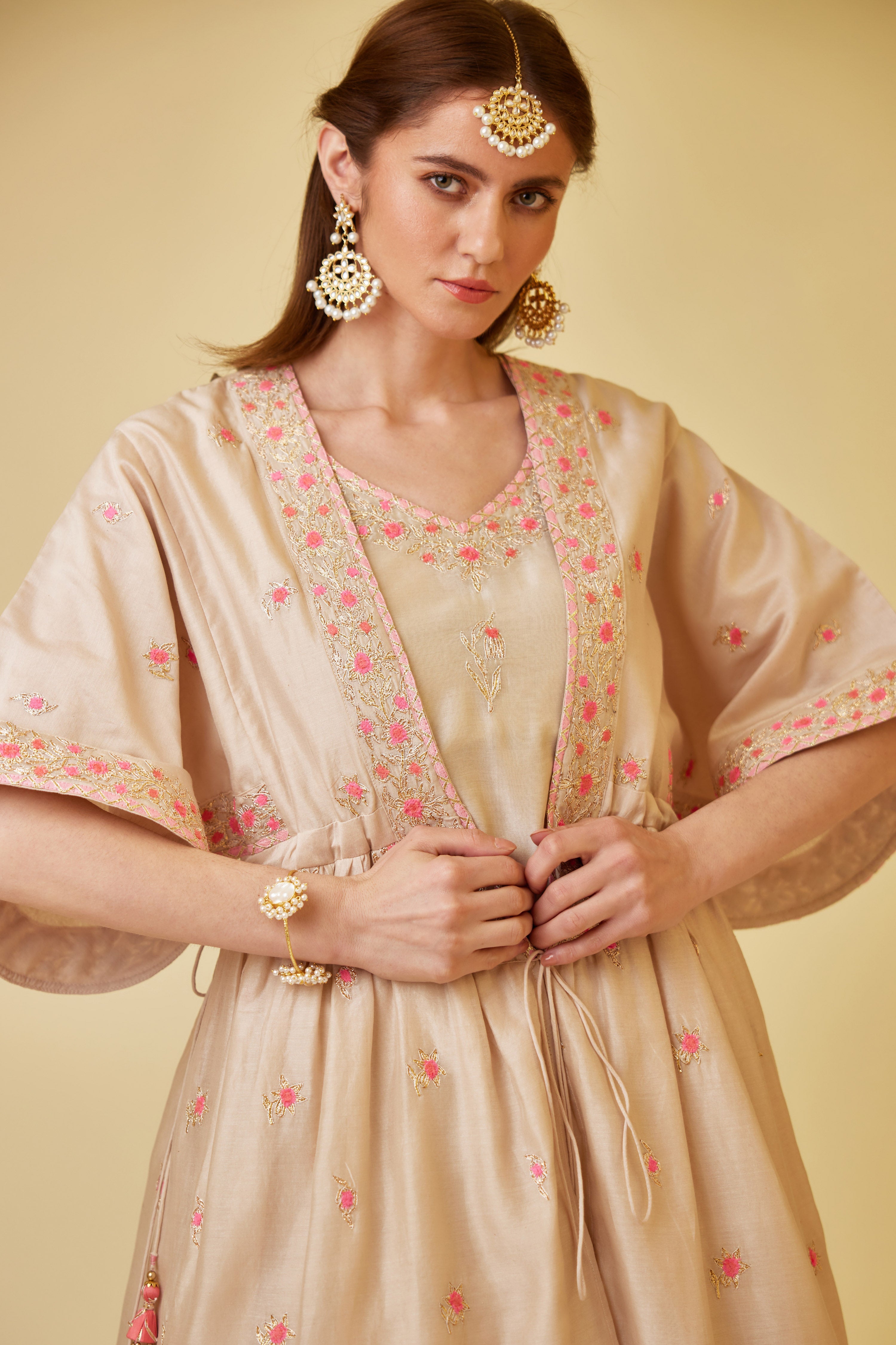 Angora White Skirt Set