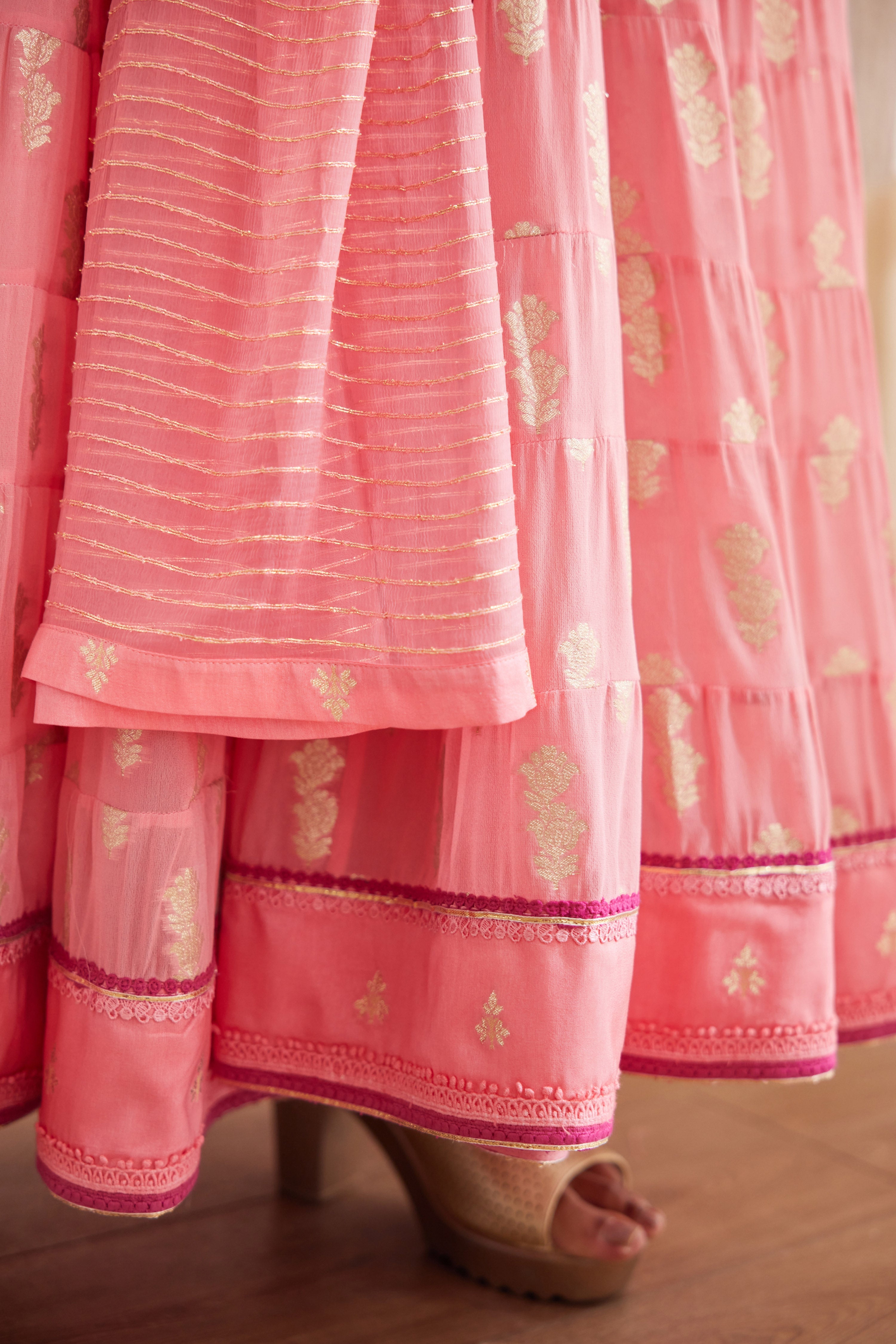 Rose Pink Anarkali Set